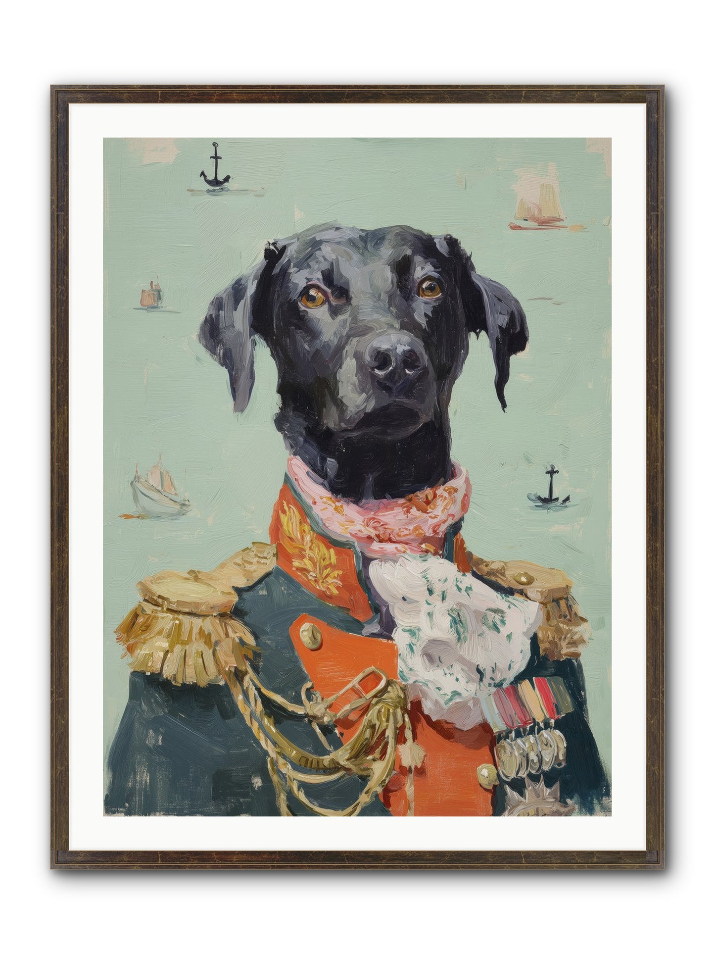 Beloved Rogue Framed Print - Slimwoods Black/Gold 30x40