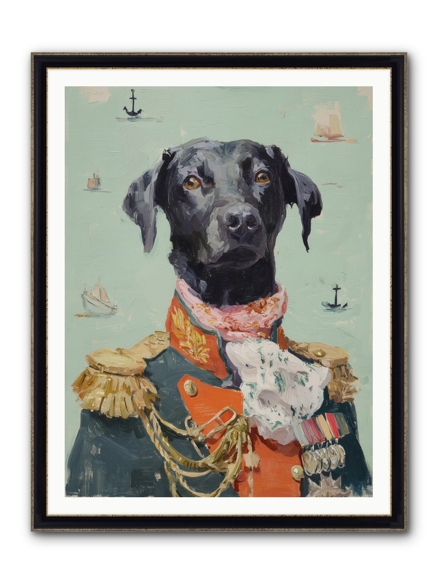 Beloved Rogue Framed Print - Black & Gold 36x48