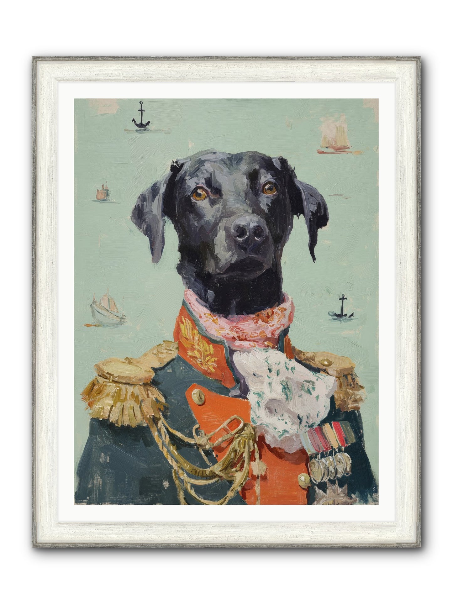 Beloved Rogue Framed Print - Driftwood White 36x48