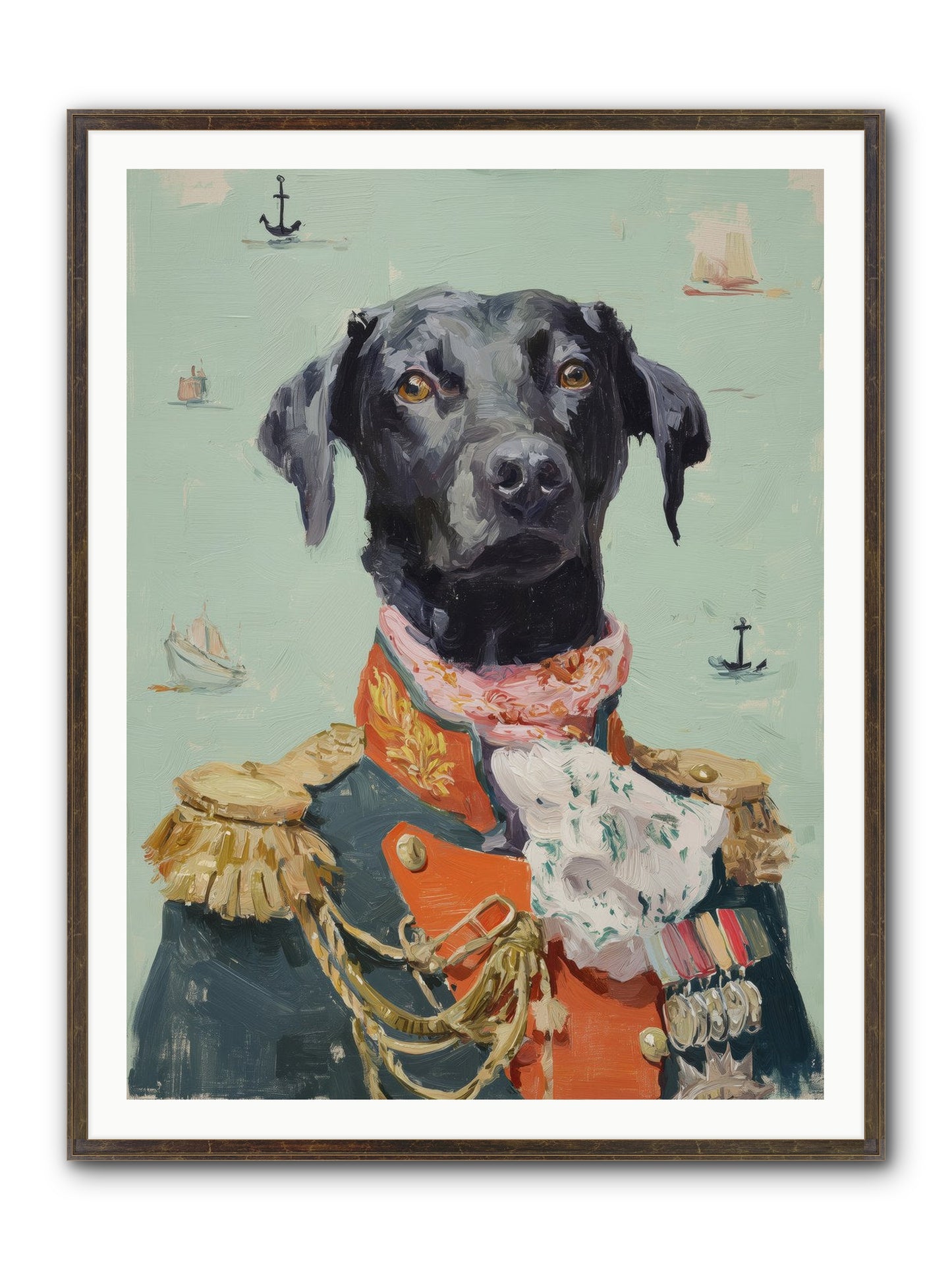 Beloved Rogue Framed Print - Slimwoods Black/Gold 36x48