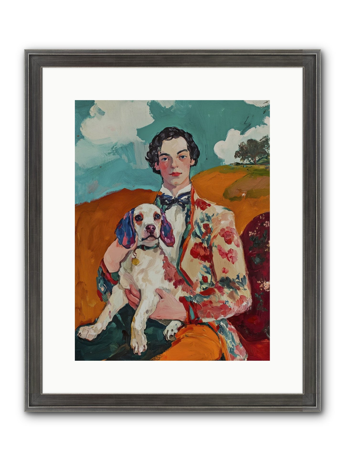 Beloved's Embrace Framed Print - Slimwoods Black/Silver 12x16