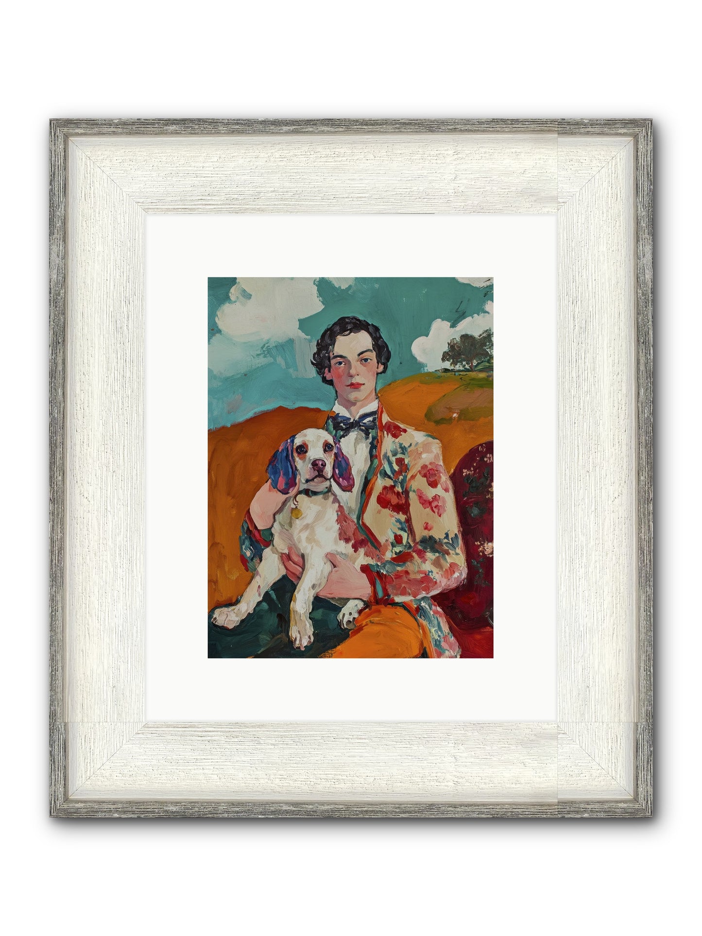 Beloved's Embrace Framed Print - Driftwood White 9x12