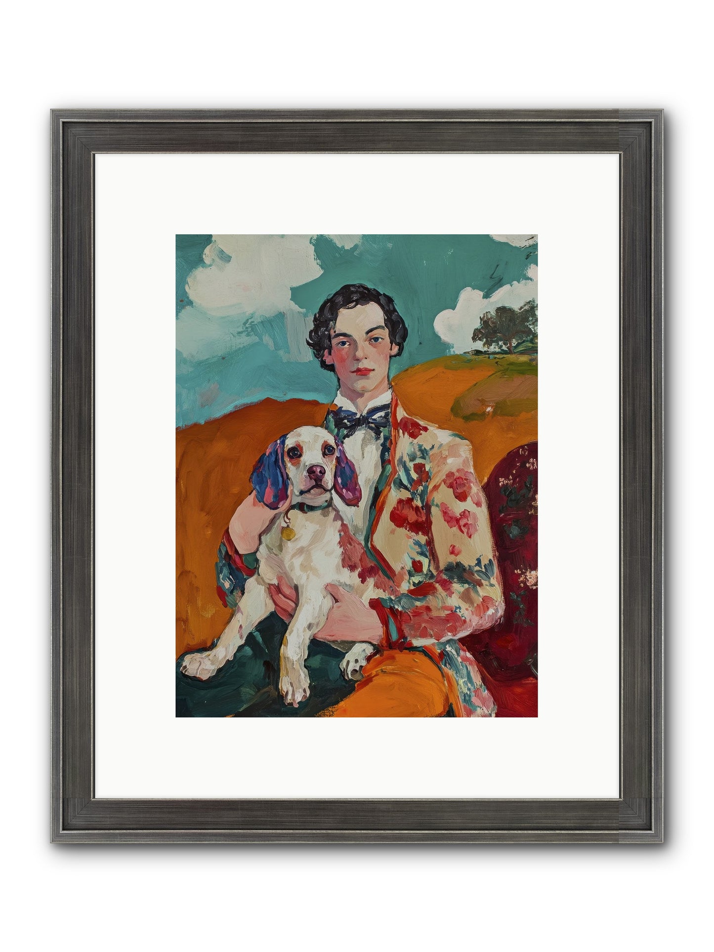 Beloved's Embrace Framed Print - Slimwoods Black/Silver 9x12