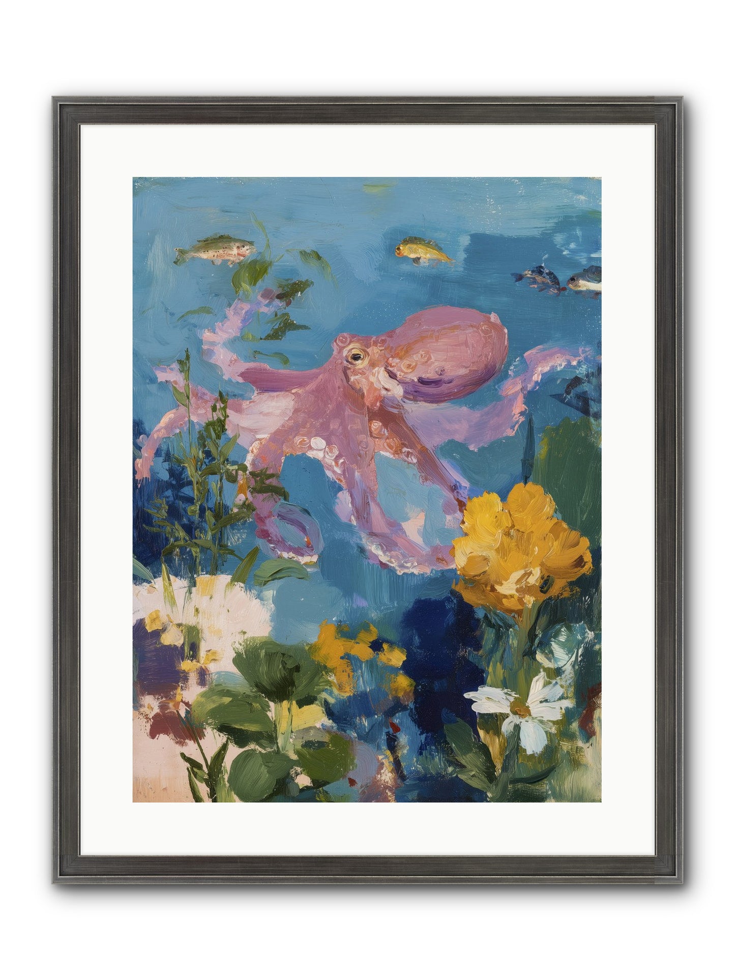 Beneath The Waves Framed Print - Slimwoods Black/Silver 18x24