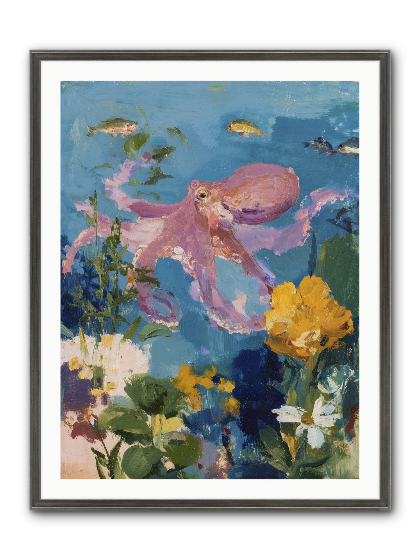 Beneath The Waves Framed Print - Slimwoods Black/Silver 30x40