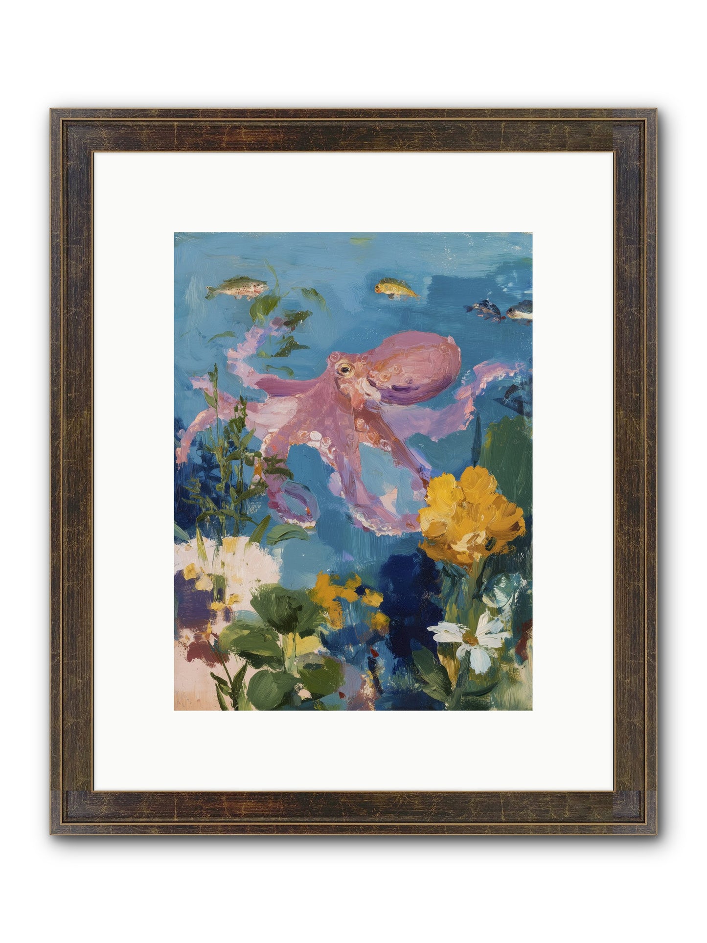 Beneath The Waves Framed Print - Slimwoods Black/Gold 9x12