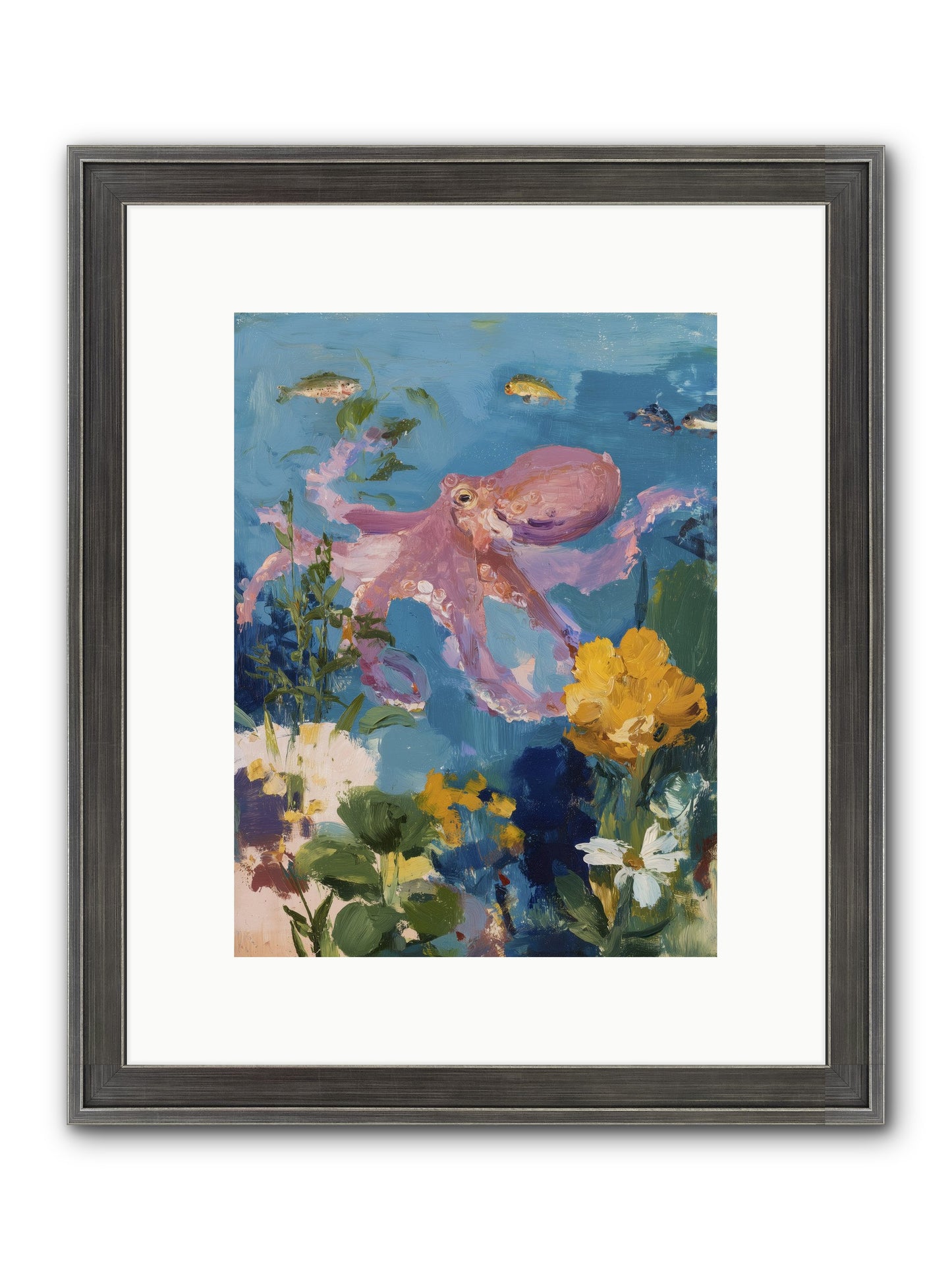 Beneath The Waves Framed Print - Slimwoods Black/Silver 9x12