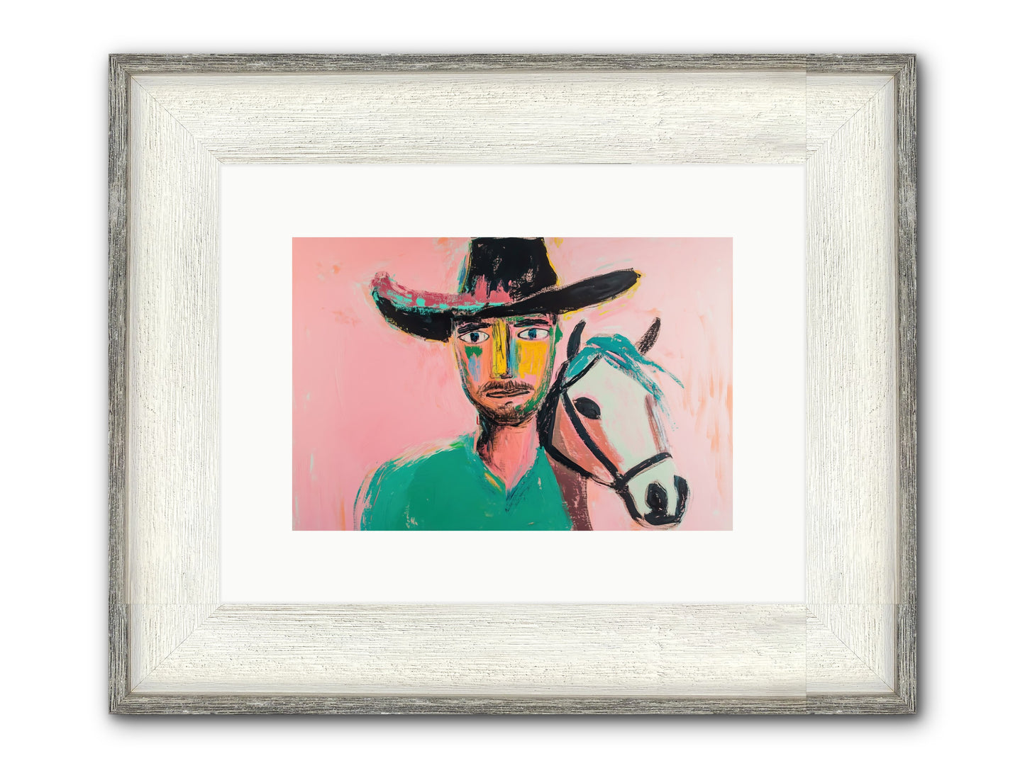 Bent Nail Ranch Framed Print - Driftwood White 12x8