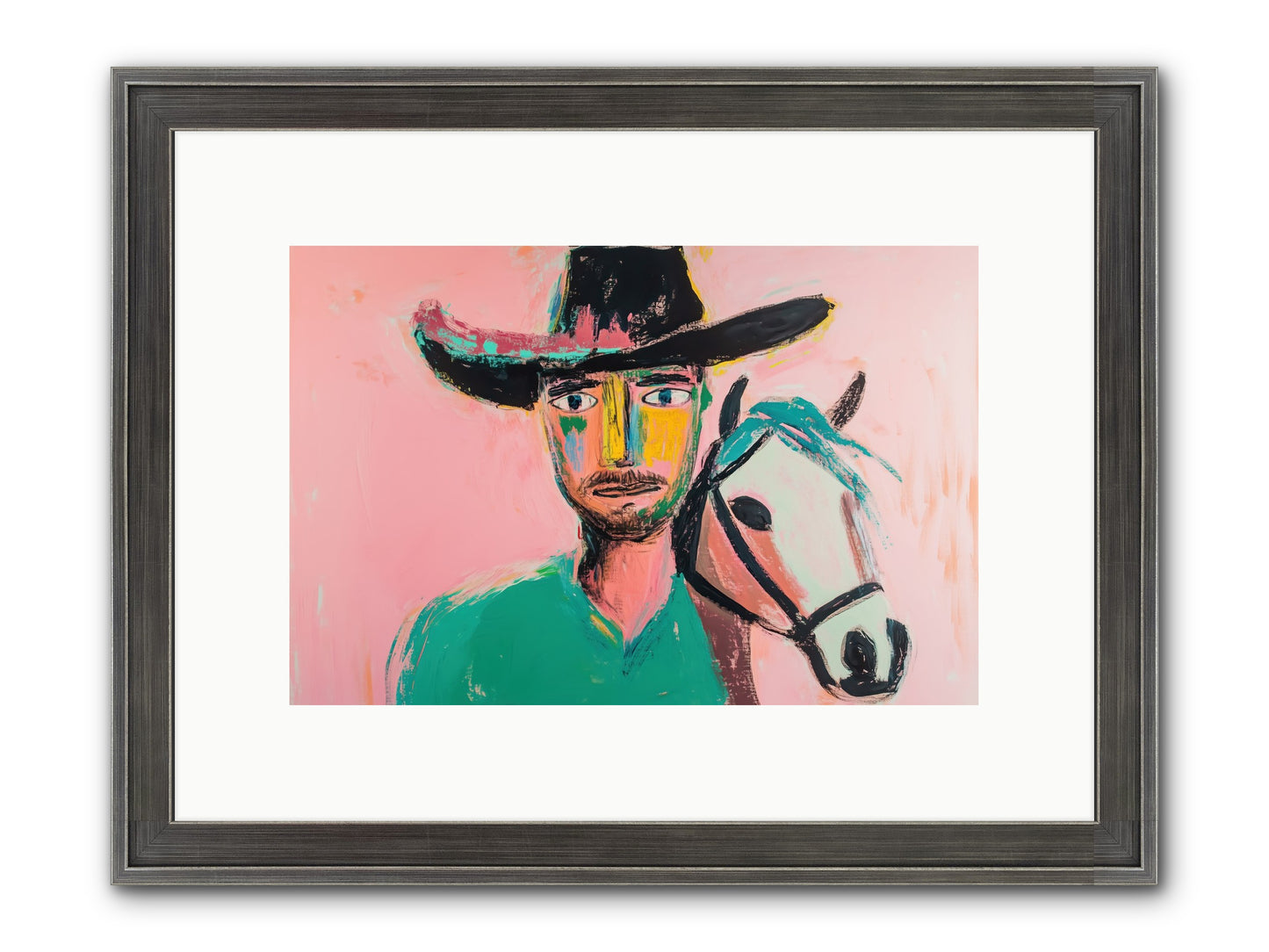 Bent Nail Ranch Framed Print - Slimwoods Black/Silver 12x8