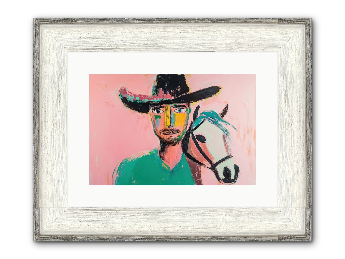 Bent Nail Ranch Framed Print - Driftwood White 15x10