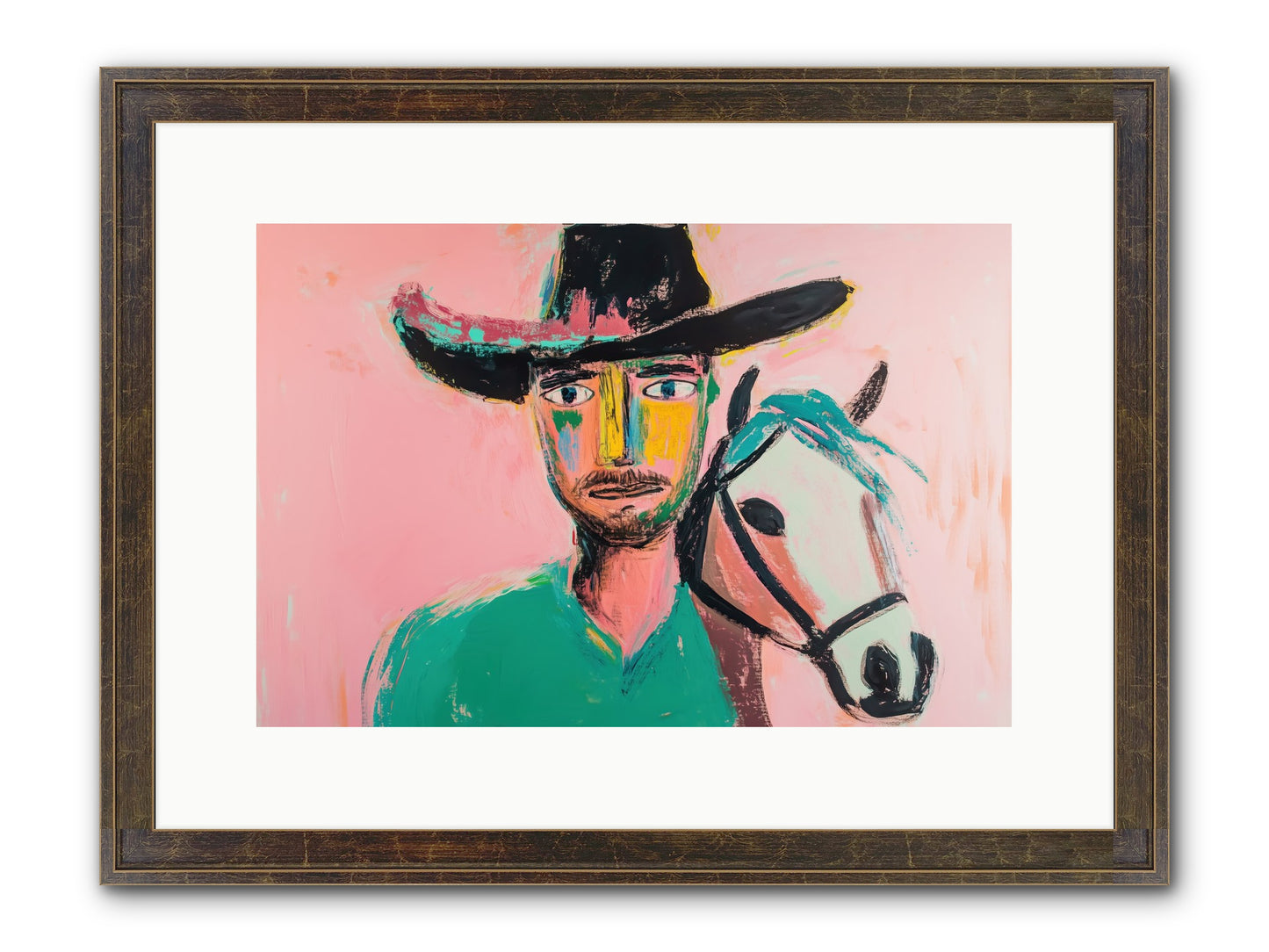 Bent Nail Ranch Framed Print - Slimwoods Black/Gold 15x10