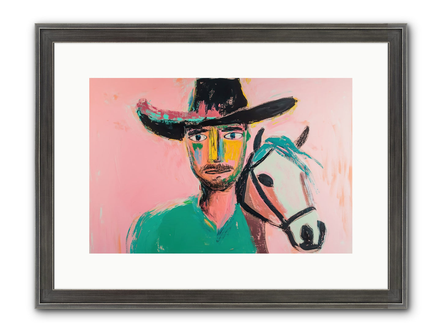 Bent Nail Ranch Framed Print - Slimwoods Black/Silver 15x10