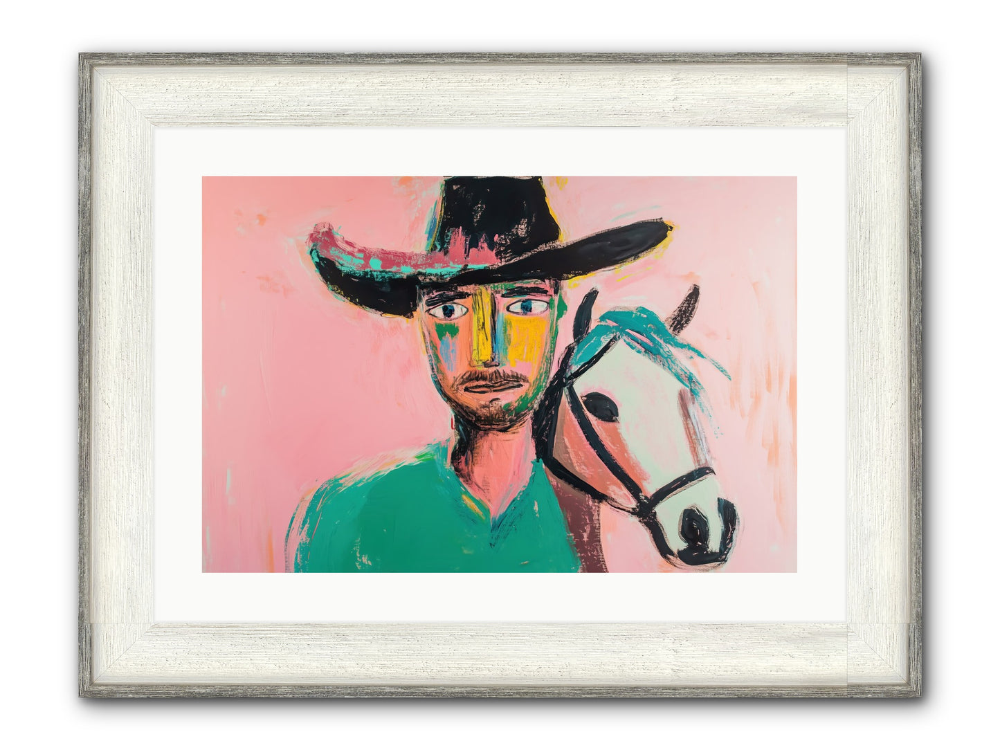 Bent Nail Ranch Framed Print - Driftwood White 24x16