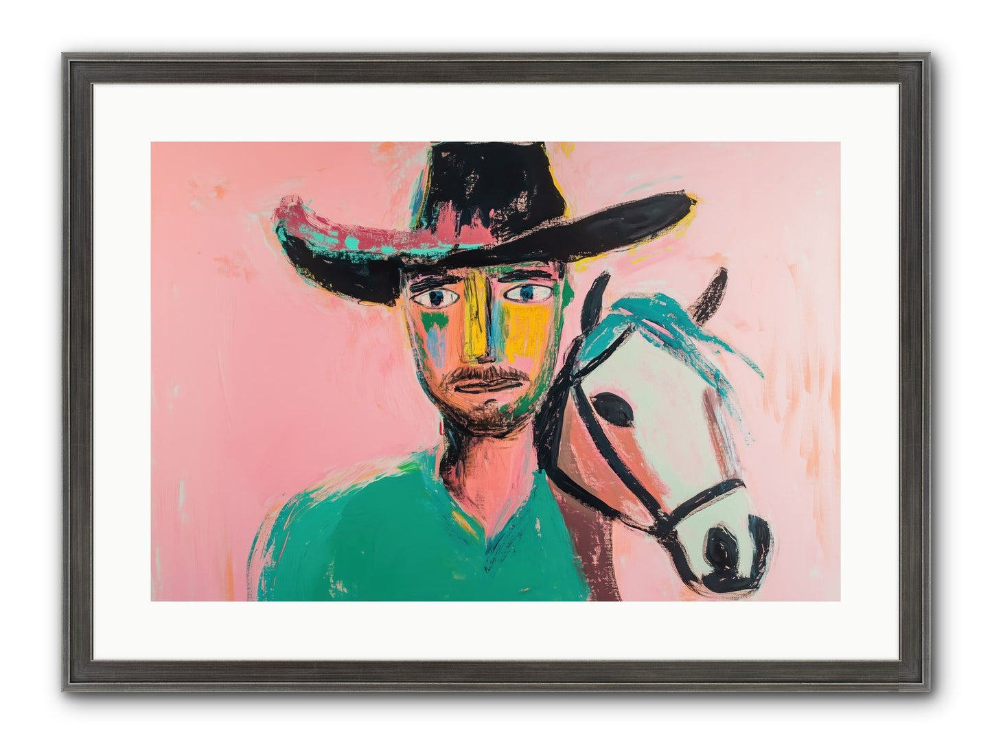 Bent Nail Ranch Framed Print - Slimwoods Black/Silver 24x16