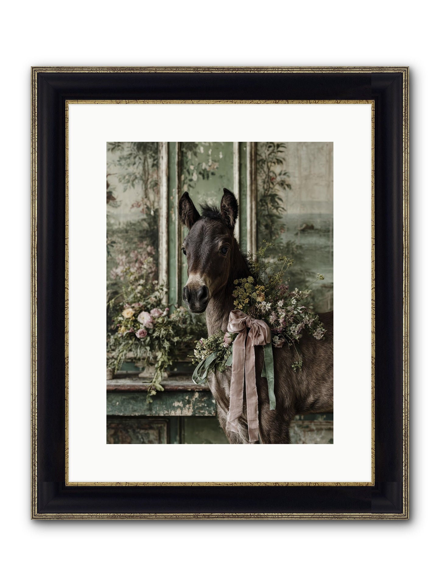 Bergman Framed Print - Black & Gold 12x16