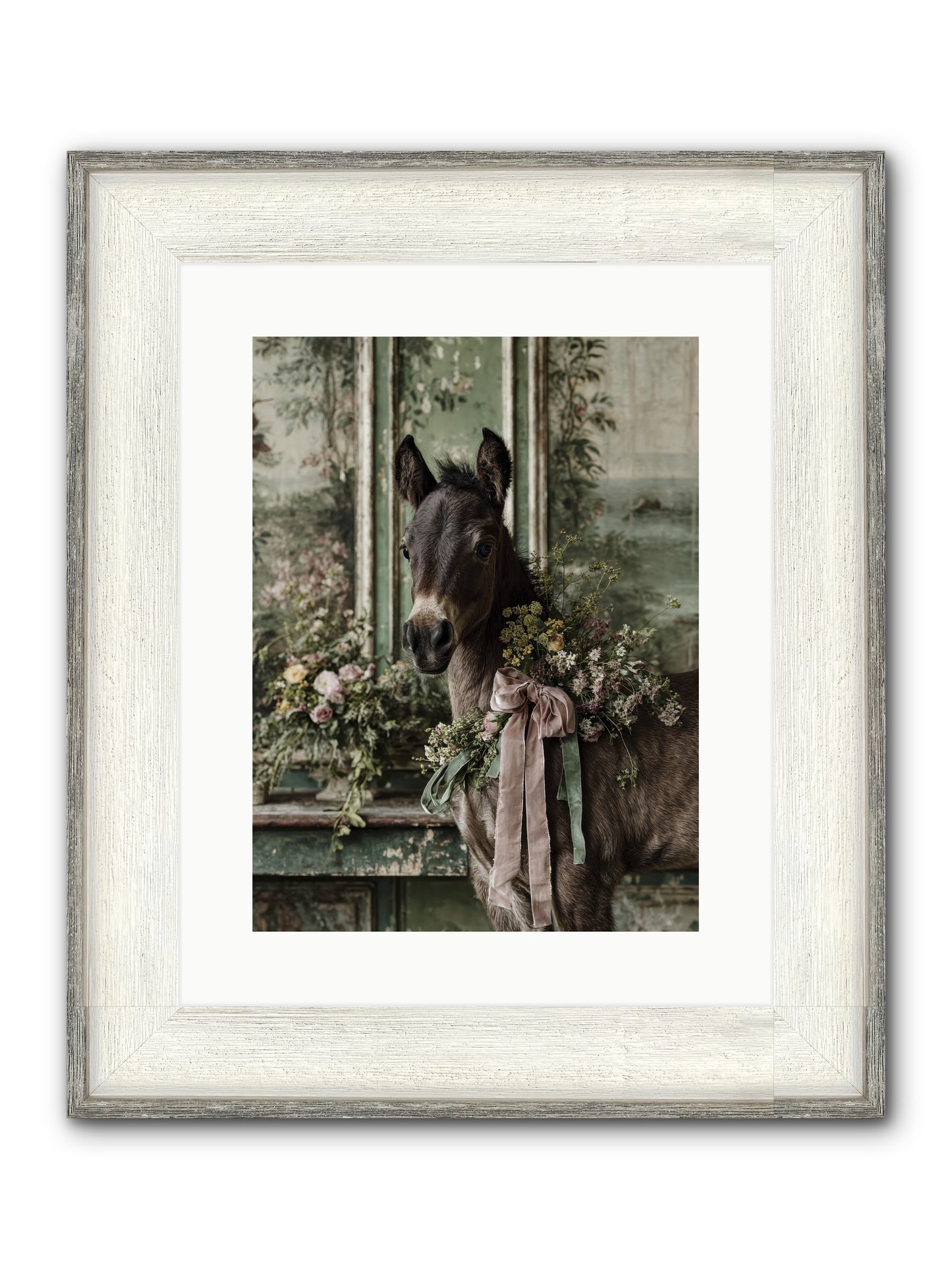 Bergman Framed Print - Driftwood White 12x16