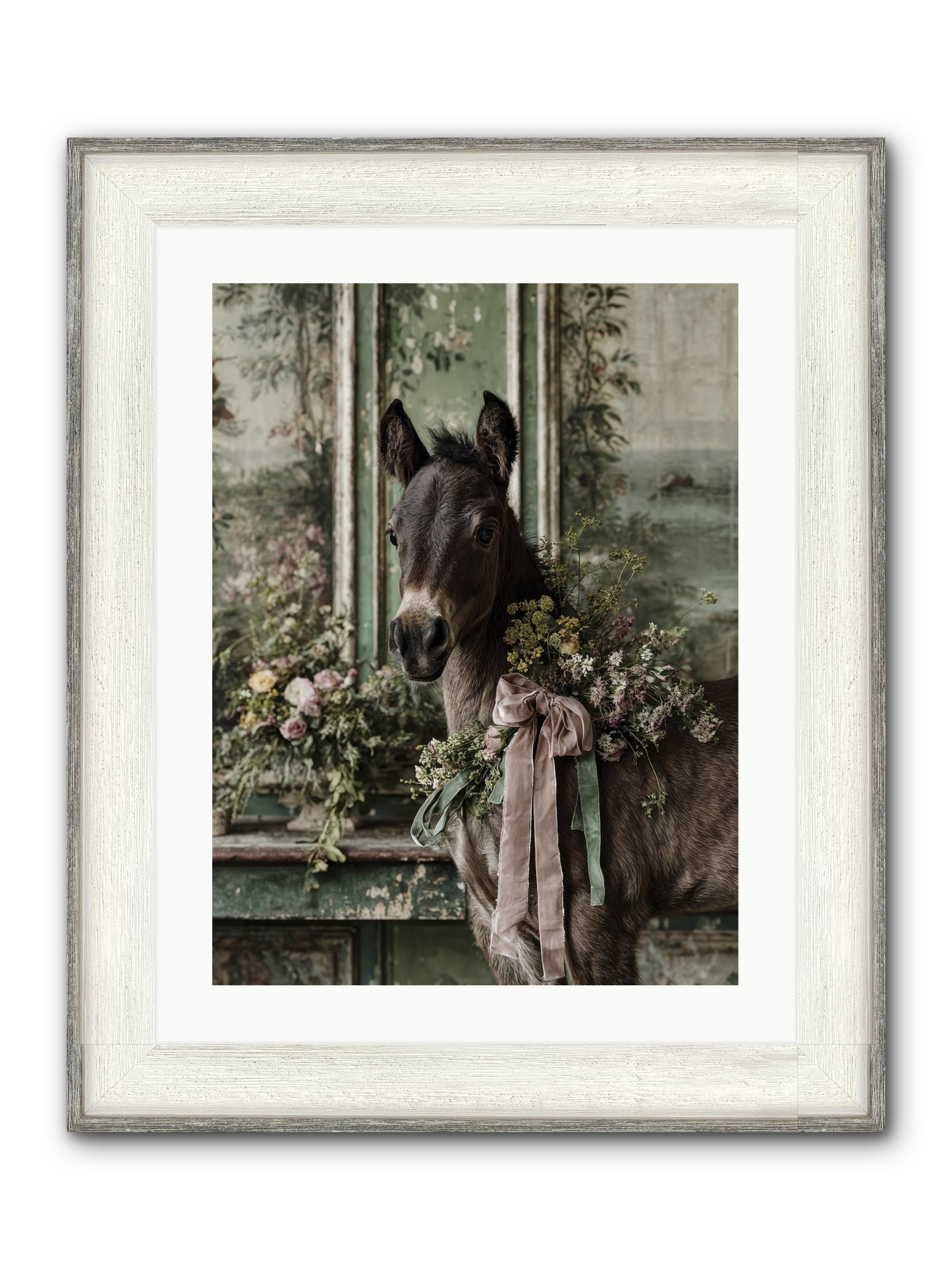 Bergman Framed Print - Driftwood White 18x24
