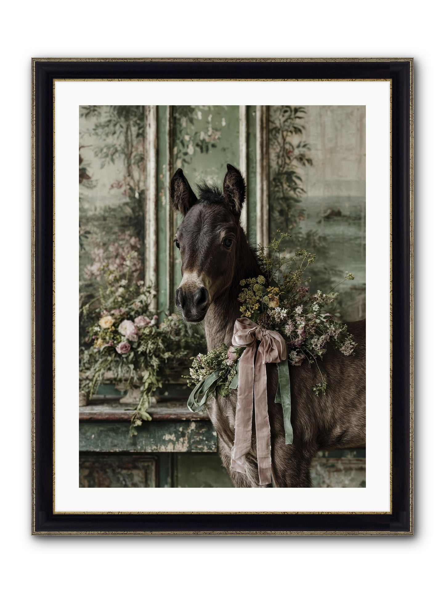 Bergman Framed Print - Black & Gold 24x32