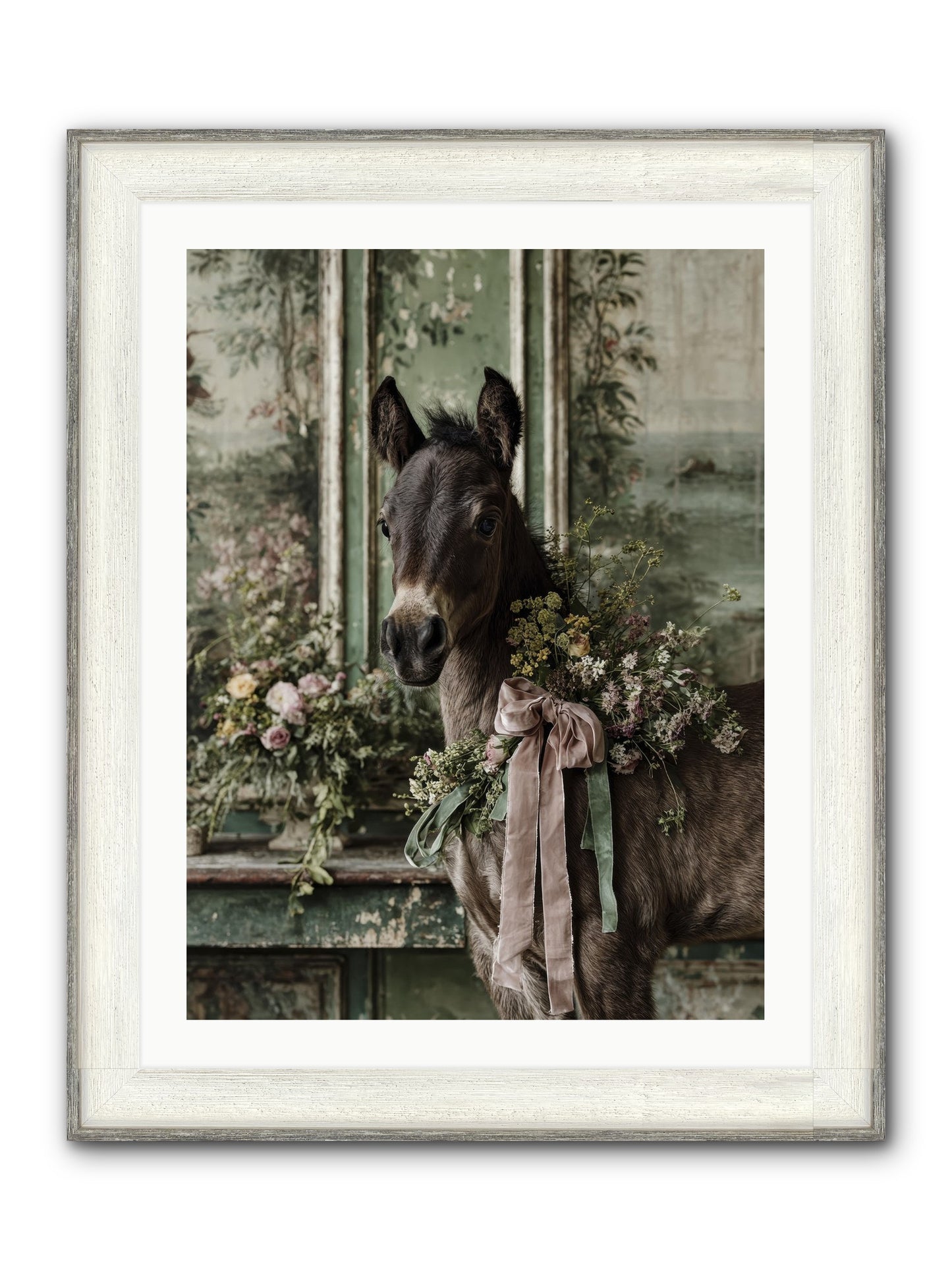 Bergman Framed Print - Driftwood White 24x32