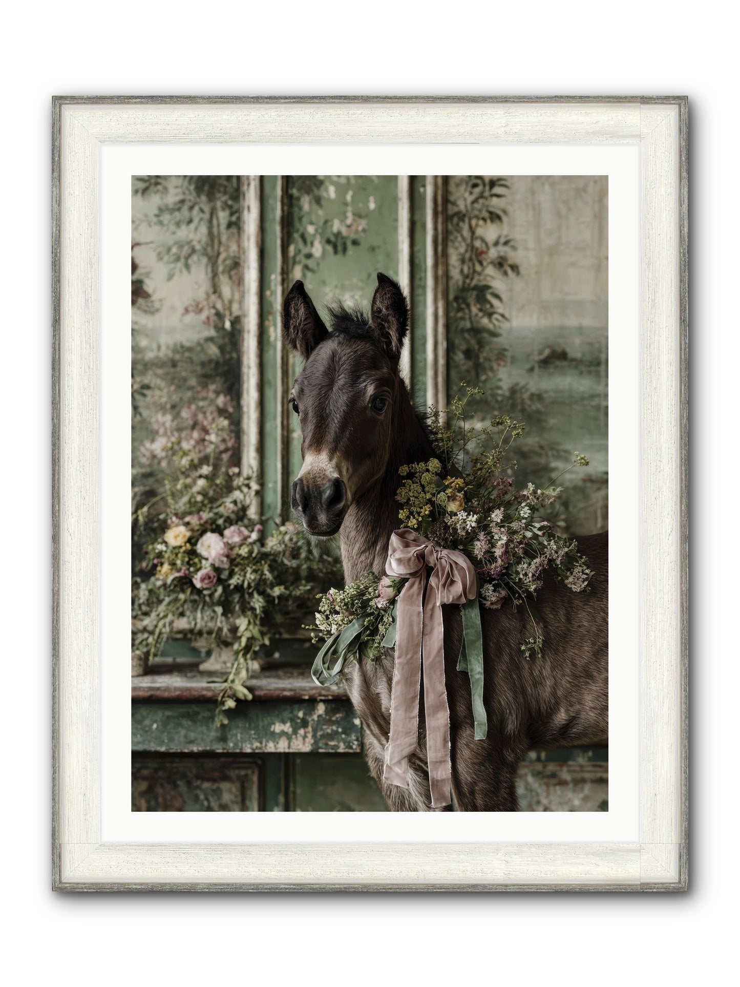Bergman Framed Print - Driftwood White 30x40