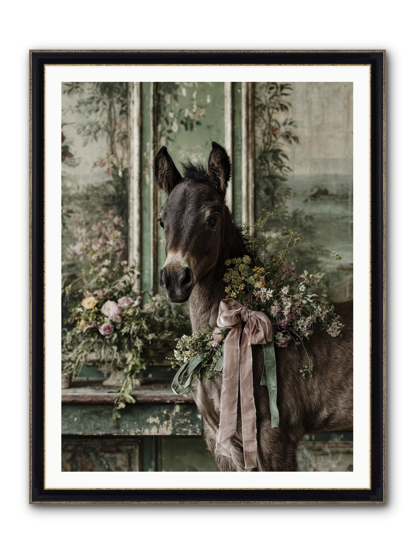 Bergman Framed Print - Black & Gold 36x48