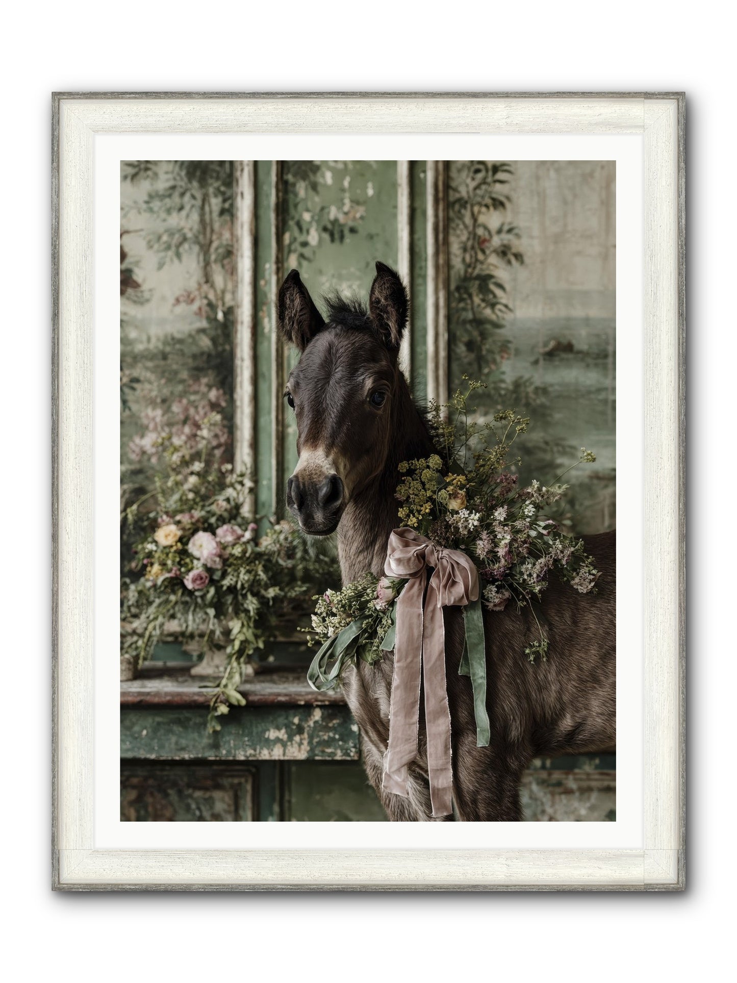 Bergman Framed Print - Driftwood White 36x48