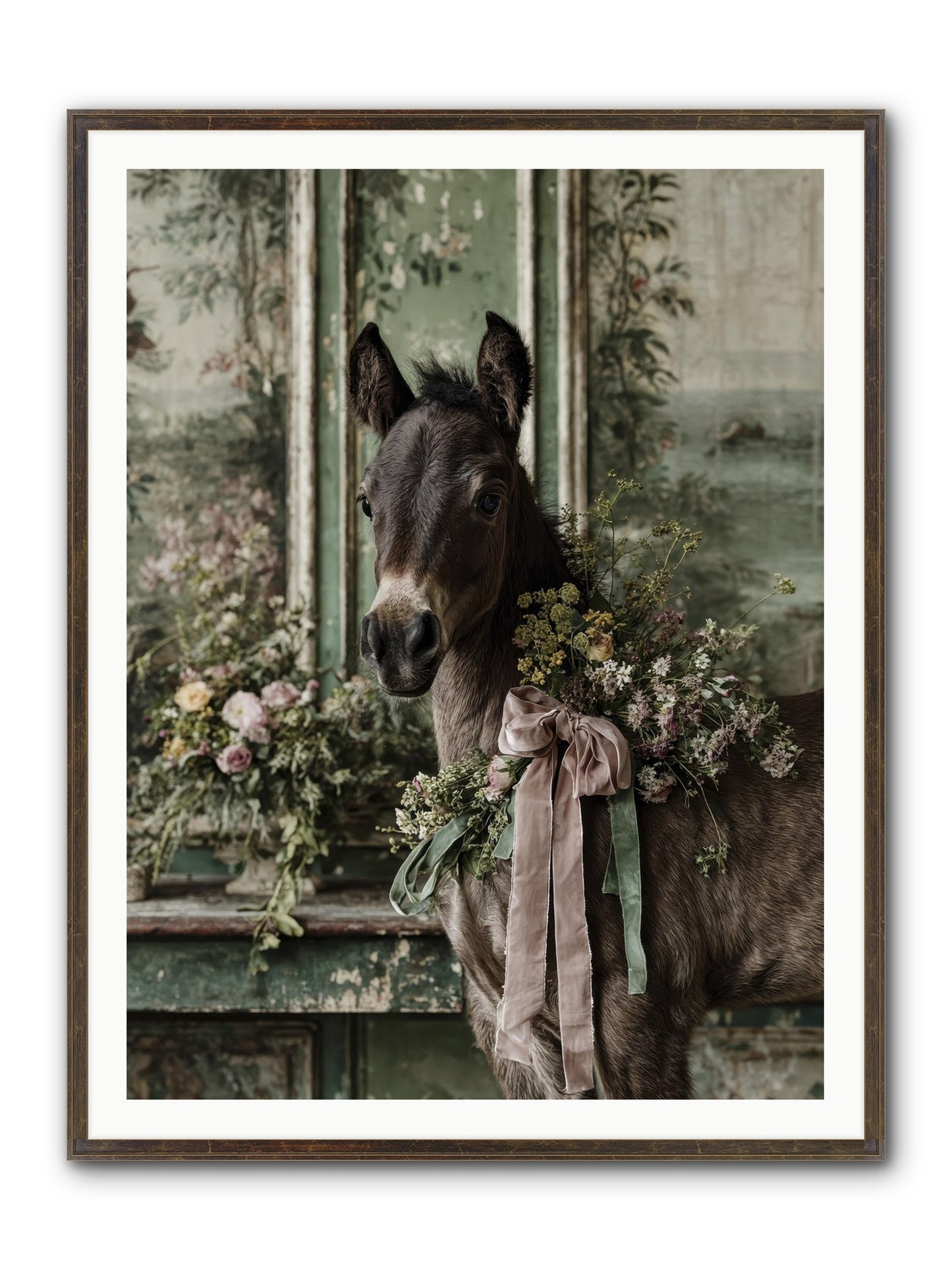 Bergman Framed Print - Slimwoods Black/Gold 36x48