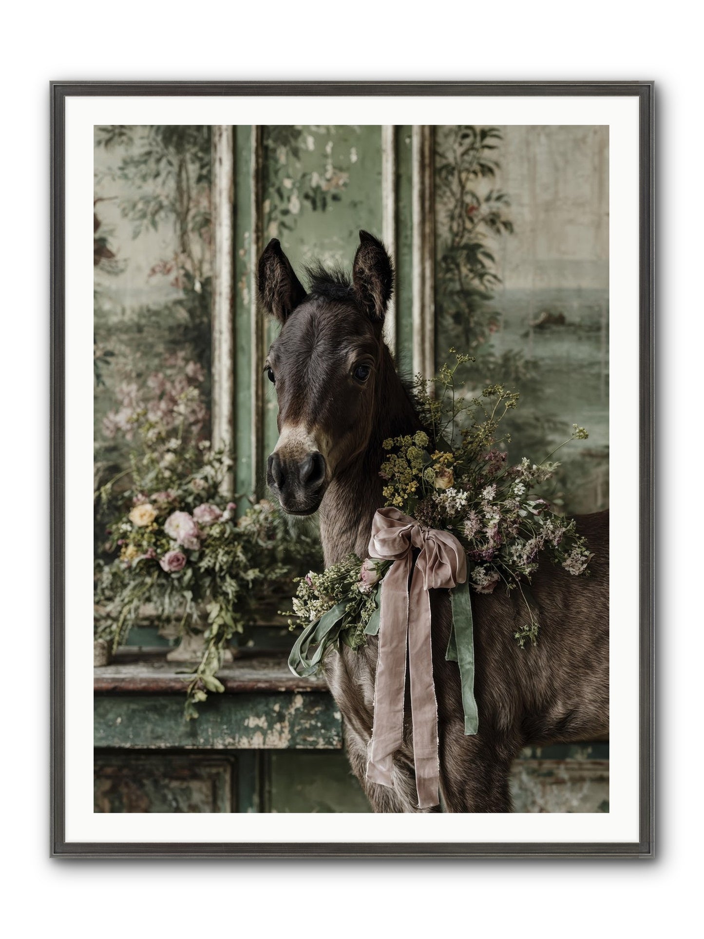 Bergman Framed Print - Slimwoods Black/Silver 36x48