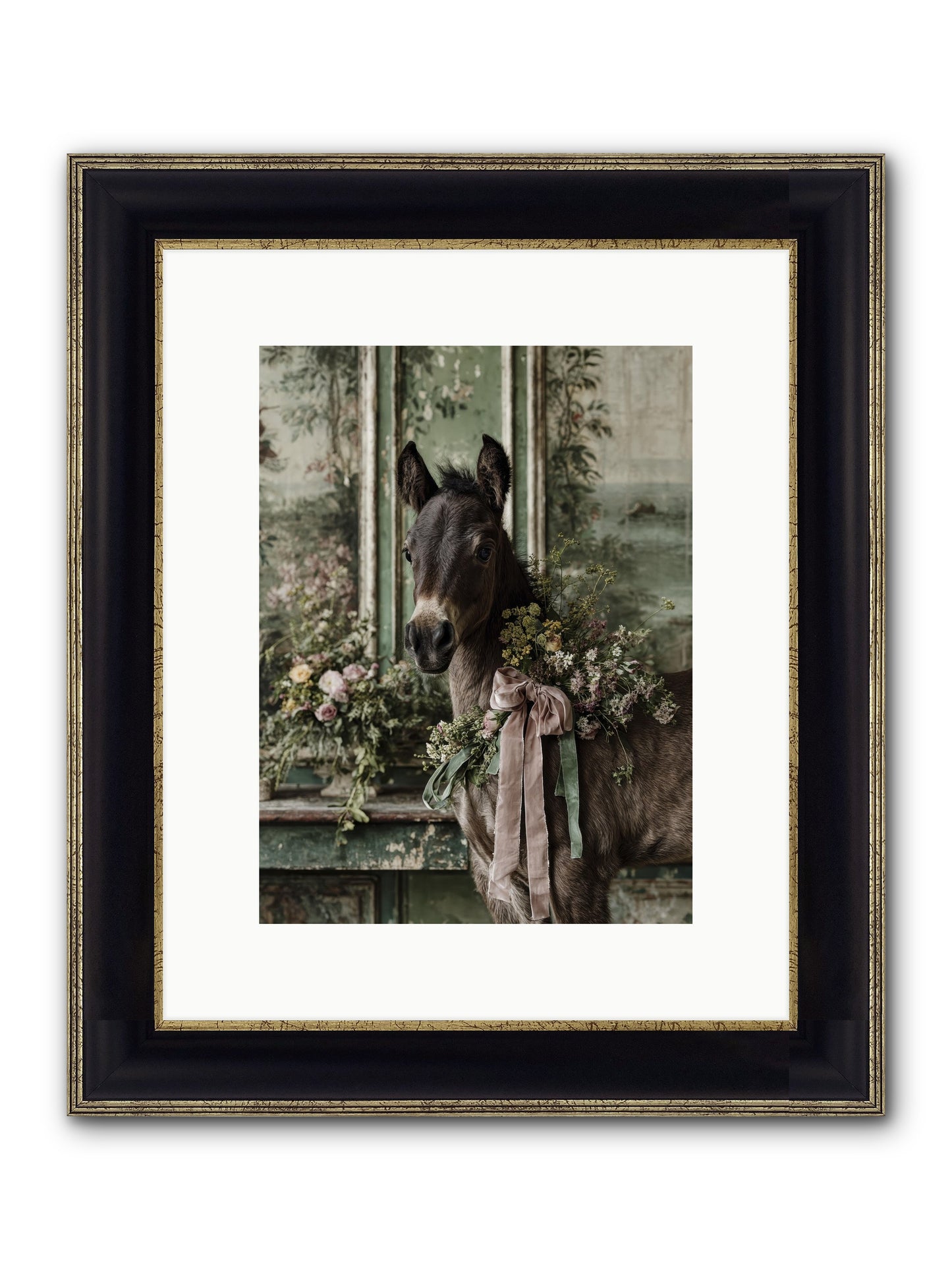 Bergman Framed Print - Black & Gold 9x12
