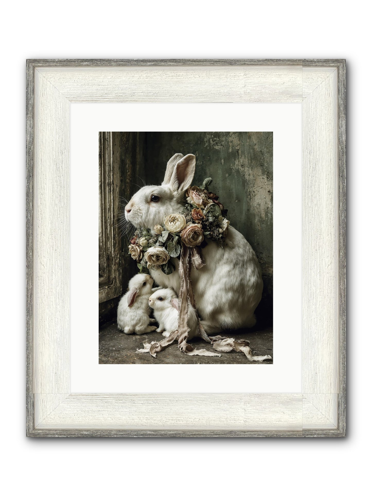 Bernadette Framed Print - Driftwood White 12x16