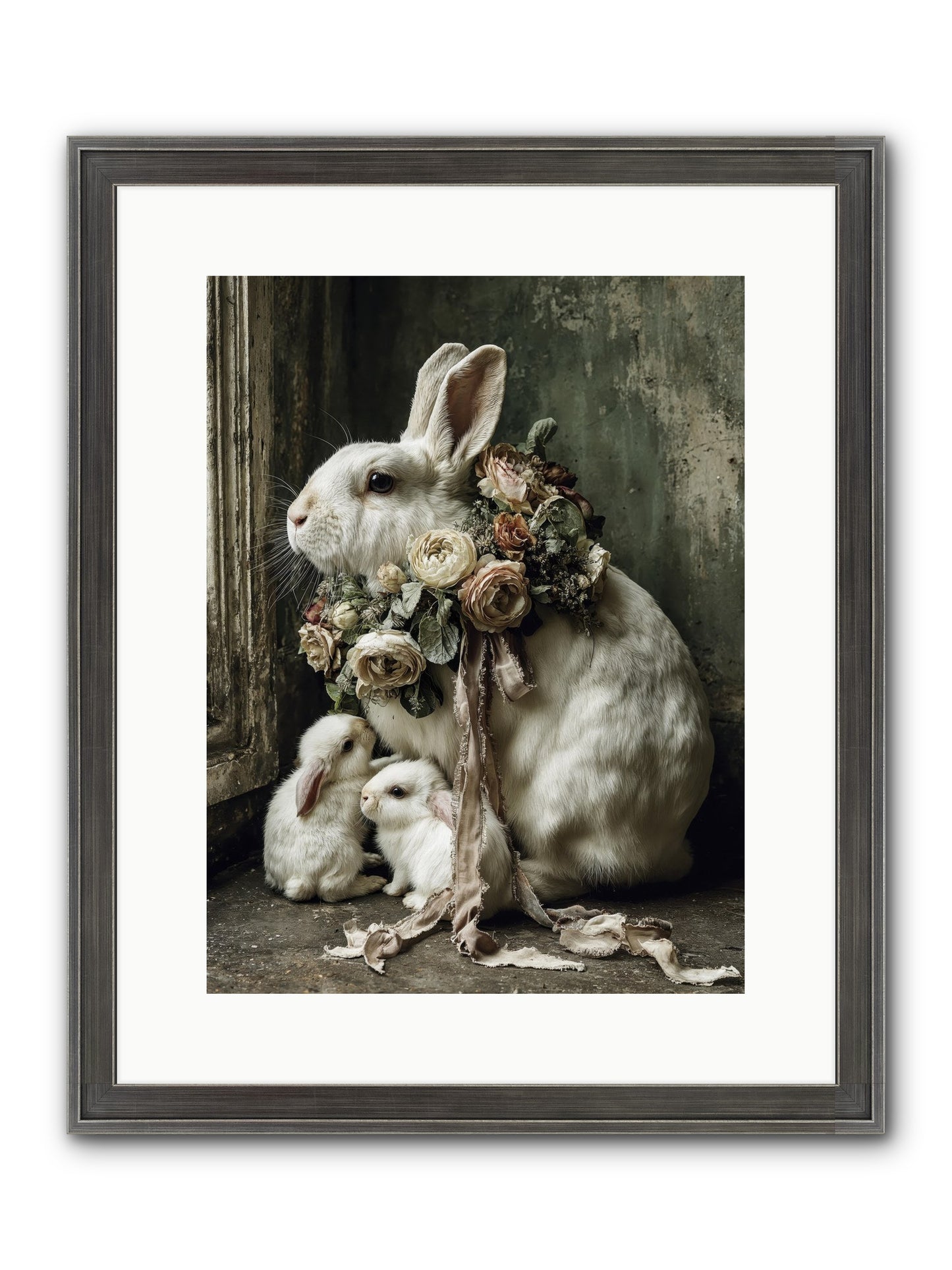 Bernadette Framed Print - Slimwoods Black/Silver 12x16