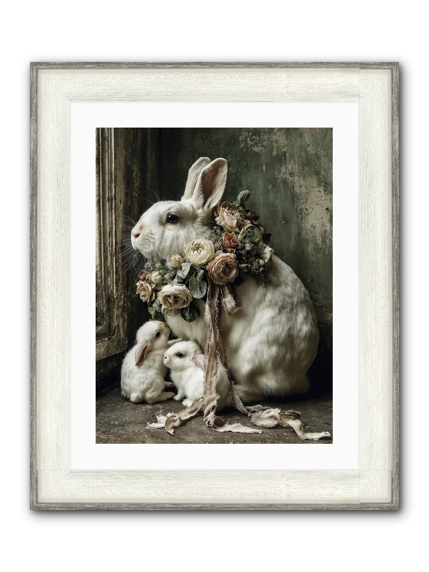 Bernadette Framed Print - Driftwood White 18x24