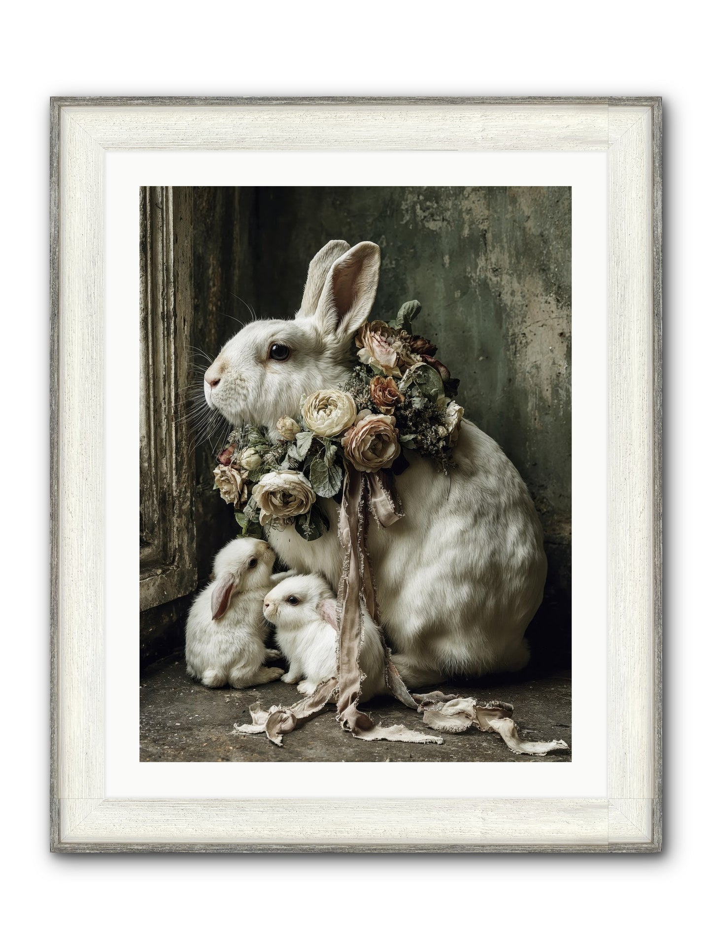 Bernadette Framed Print - Driftwood White 24x32