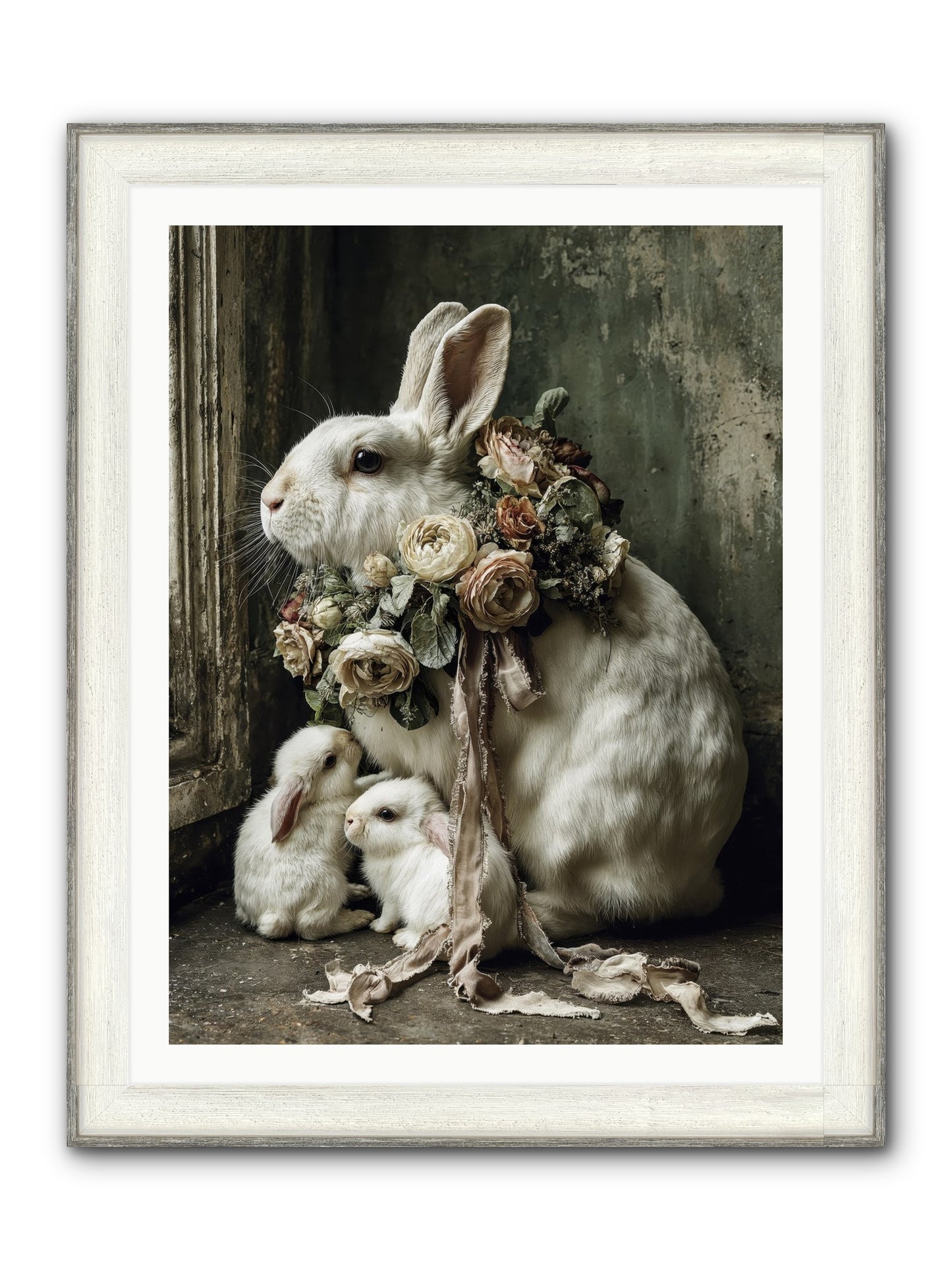 Bernadette Framed Print - Driftwood White 30x40
