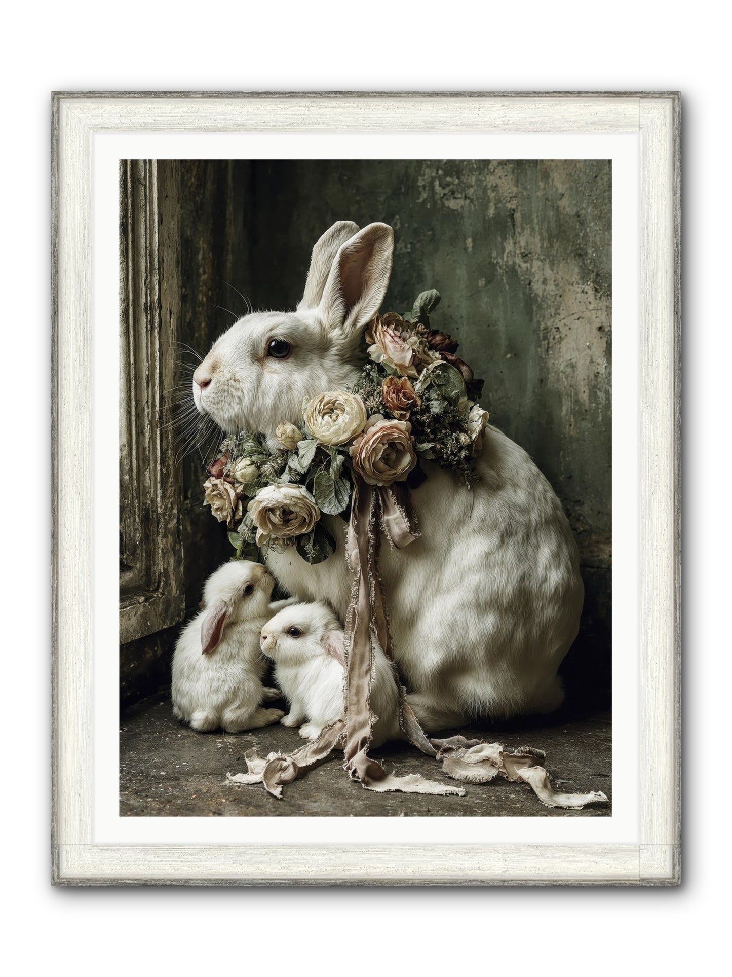 Bernadette Framed Print - Driftwood White 36x48