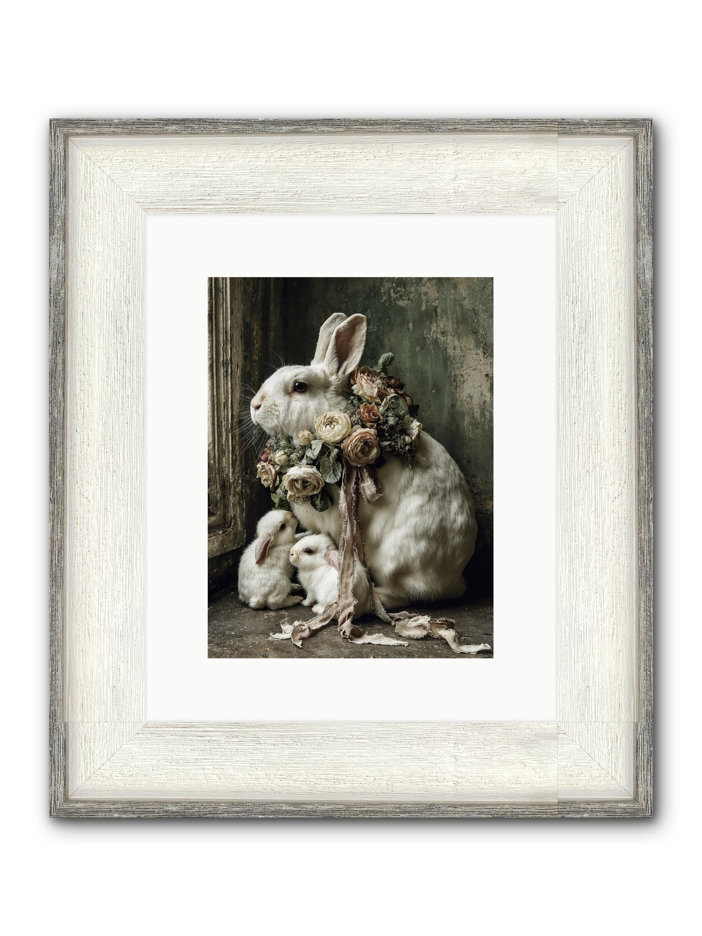 Bernadette Framed Print - Driftwood White 9x12