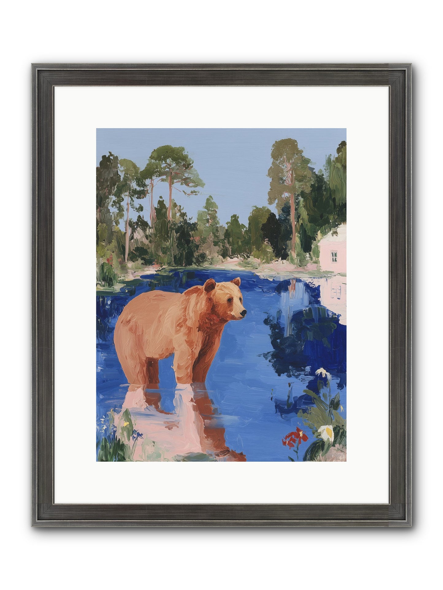 Berry Thief Framed Print - Slimwoods Black/Silver 12x16