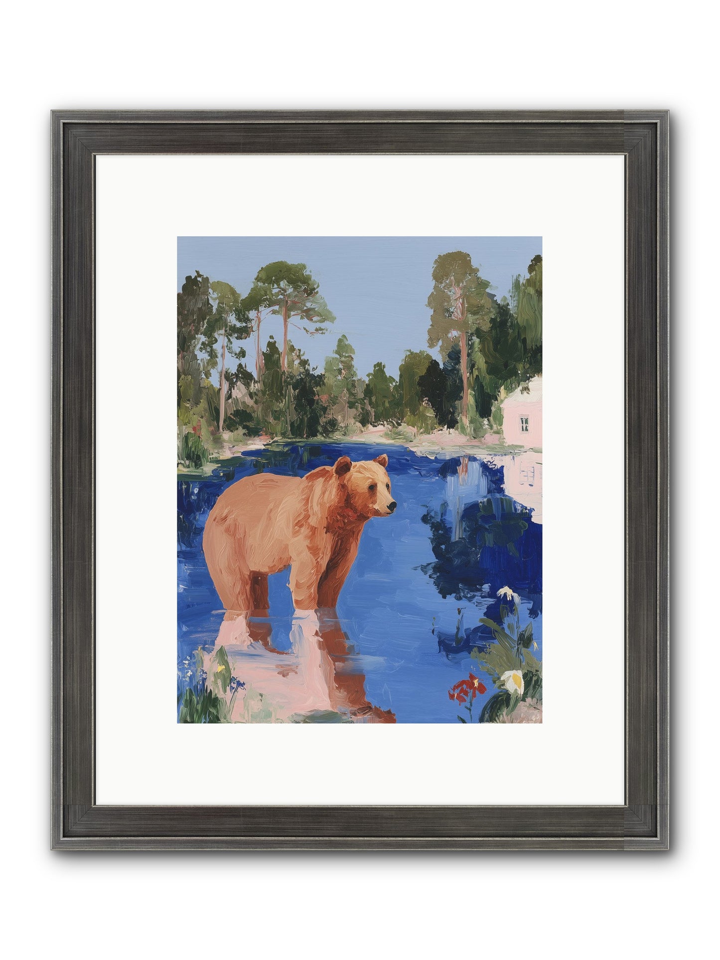 Berry Thief Framed Print - Slimwoods Black/Silver 9x12
