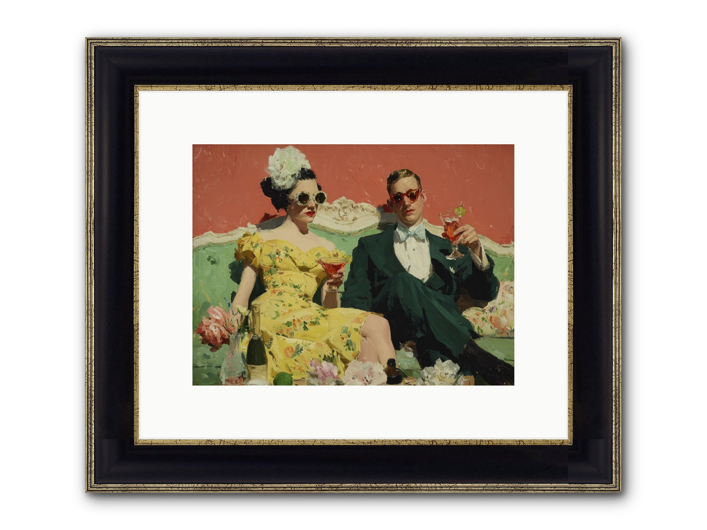 Best Company Framed Print - Black & Gold 12x9