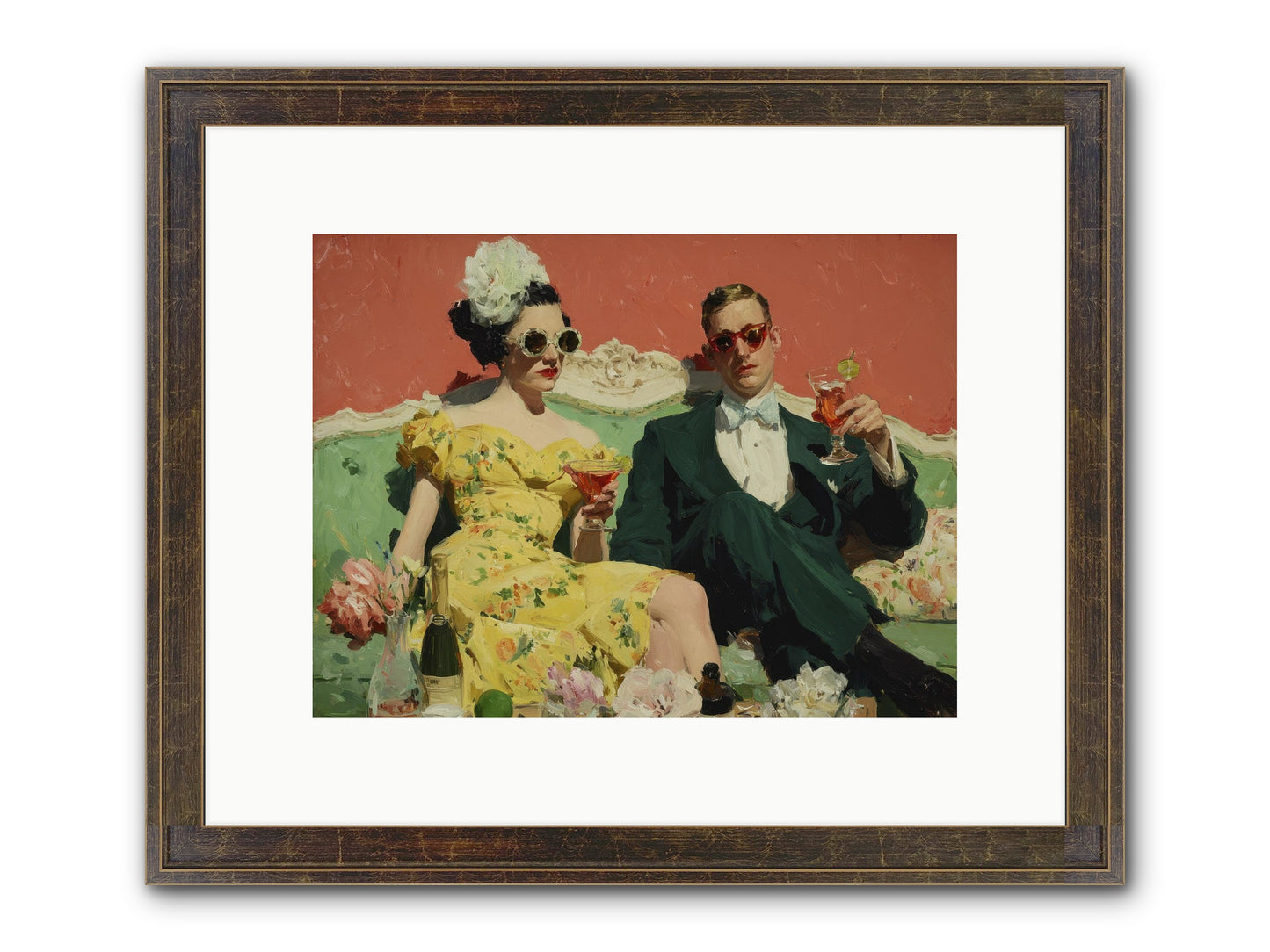 Best Company Framed Print - Slimwoods Black/Gold 12x9
