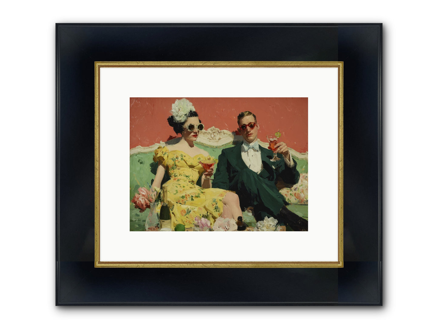 Best Company Framed Print - Wide Black w/Gold 12x9