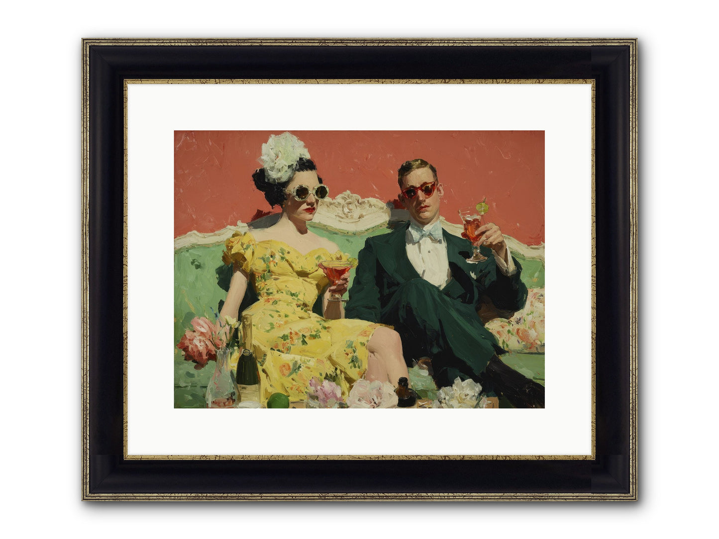 Best Company Framed Print - Black & Gold 16x12