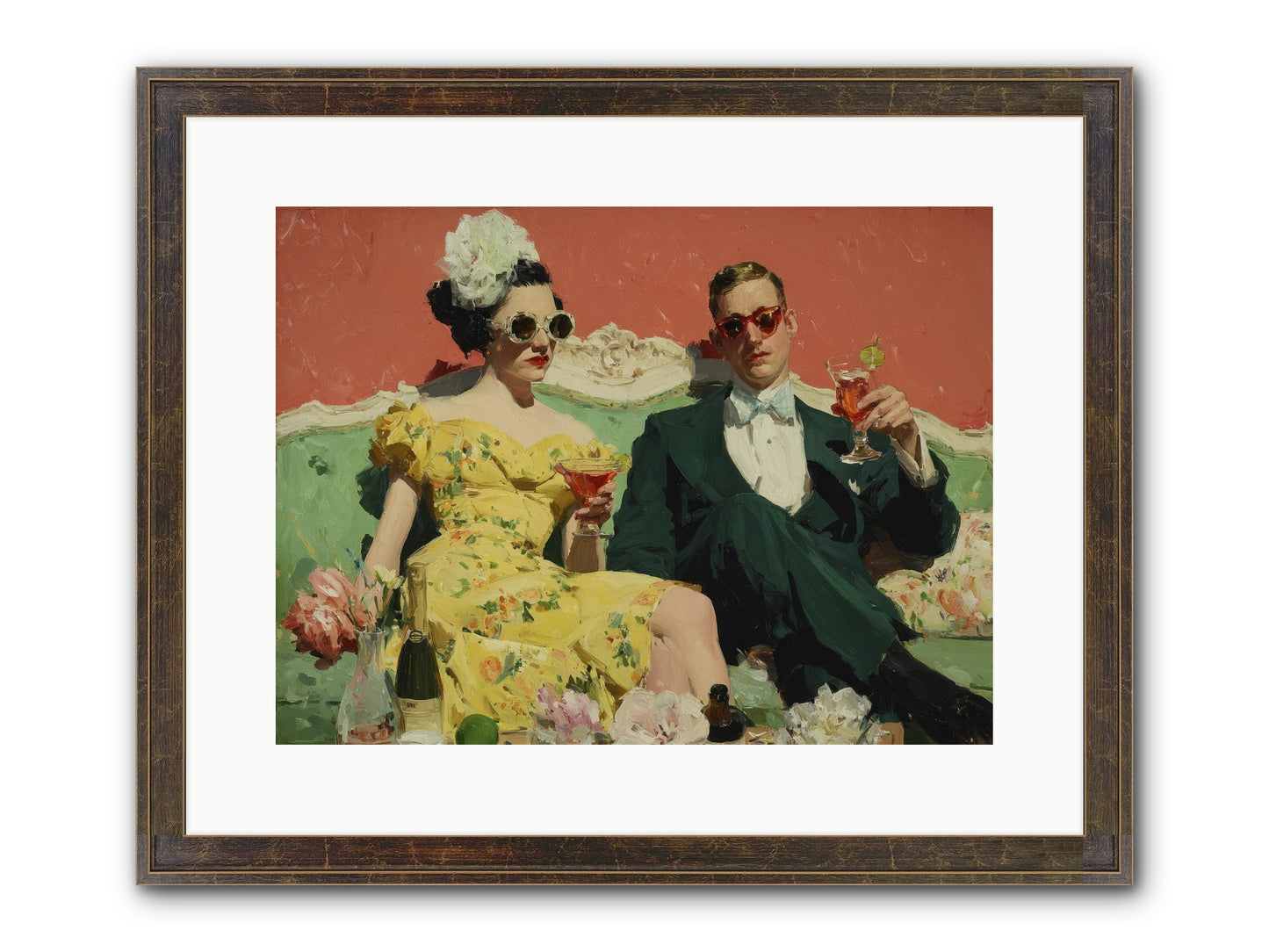 Best Company Framed Print - Slimwoods Black/Gold 16x12