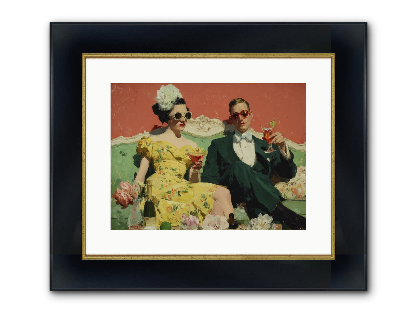Best Company Framed Print - Wide Black w/Gold 16x12