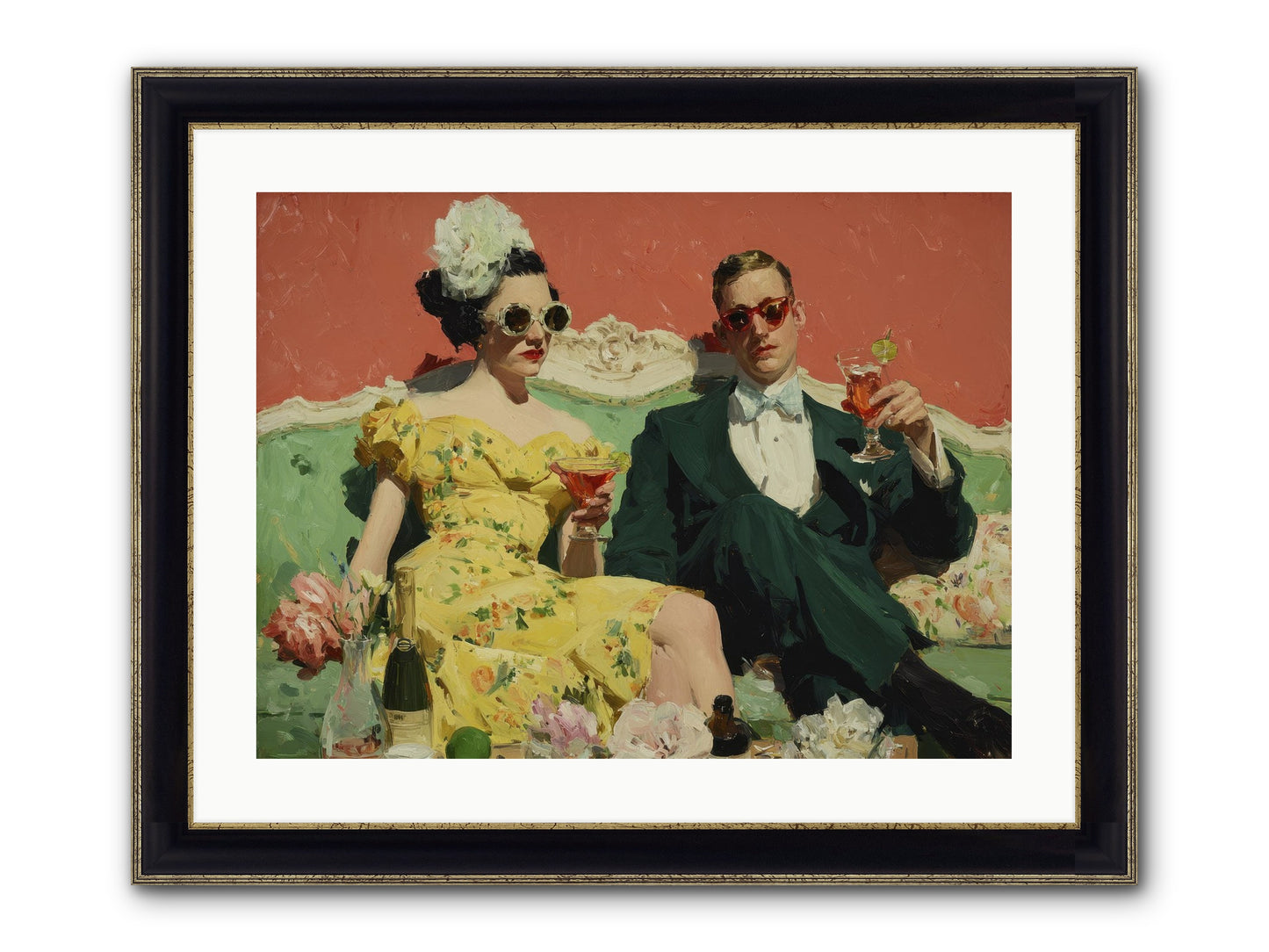 Best Company Framed Print - Black & Gold 24x18