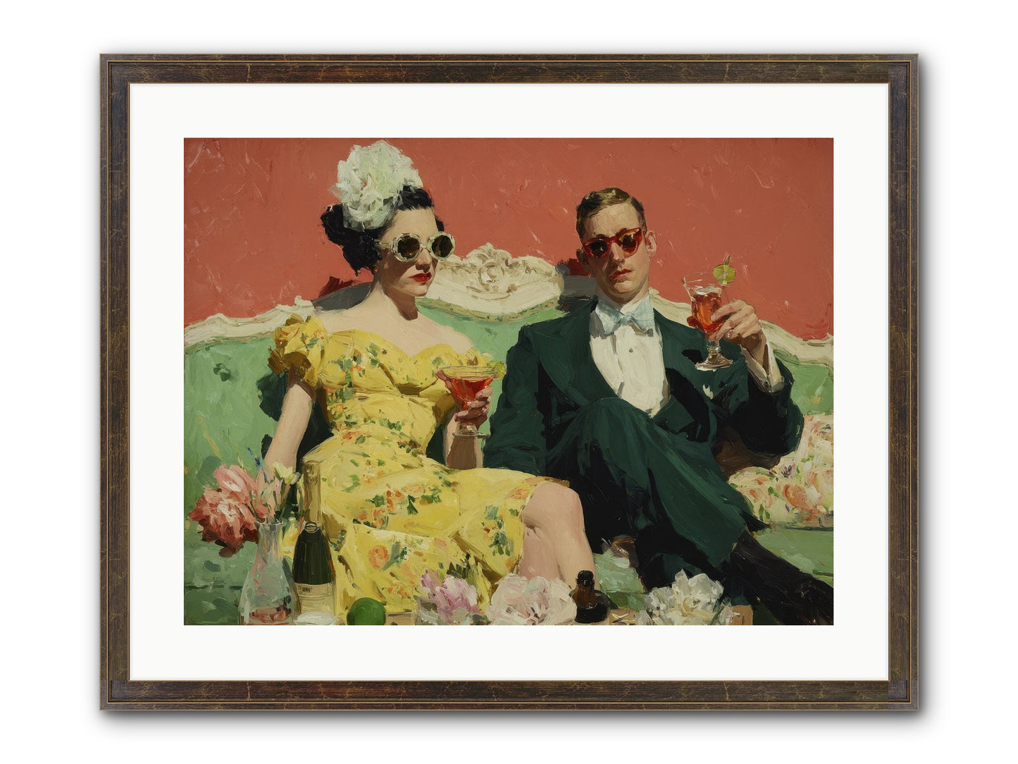 Best Company Framed Print - Slimwoods Black/Gold 24x18