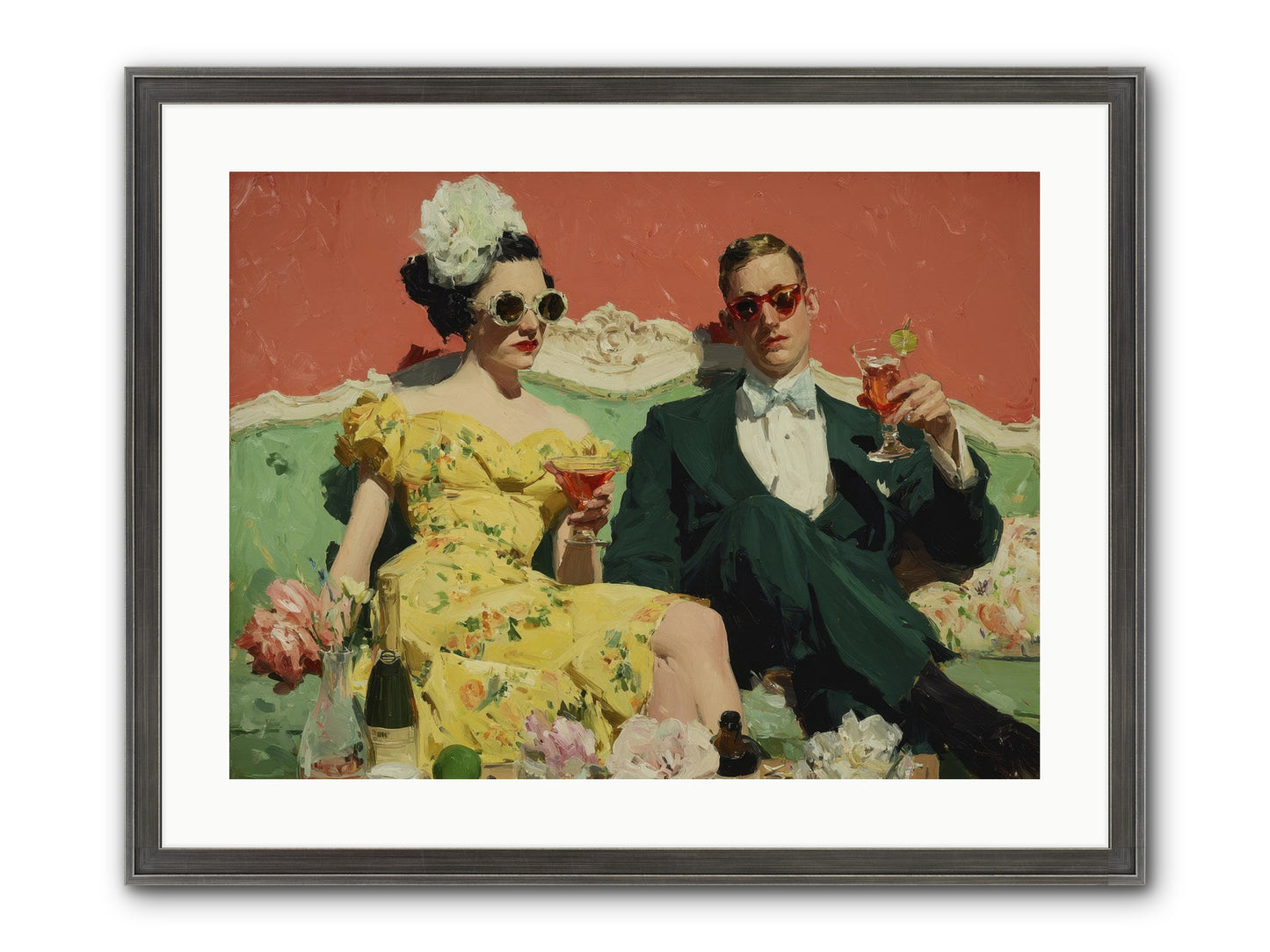 Best Company Framed Print - Slimwoods Black/Silver 24x18