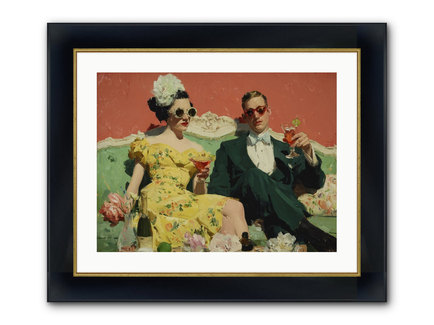 Best Company Framed Print - Wide Black w/Gold 24x18