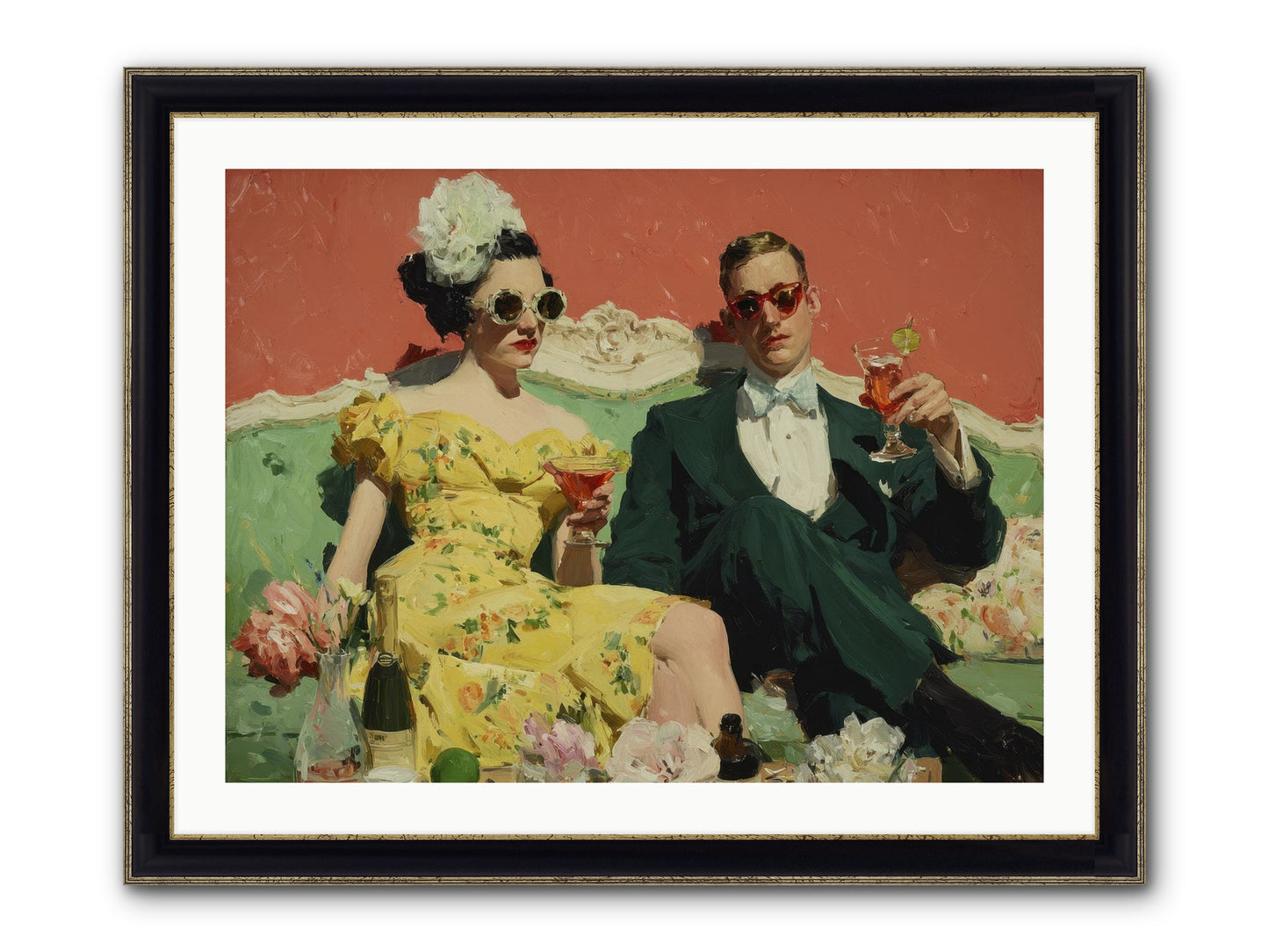 Best Company Framed Print - Black & Gold 32x24