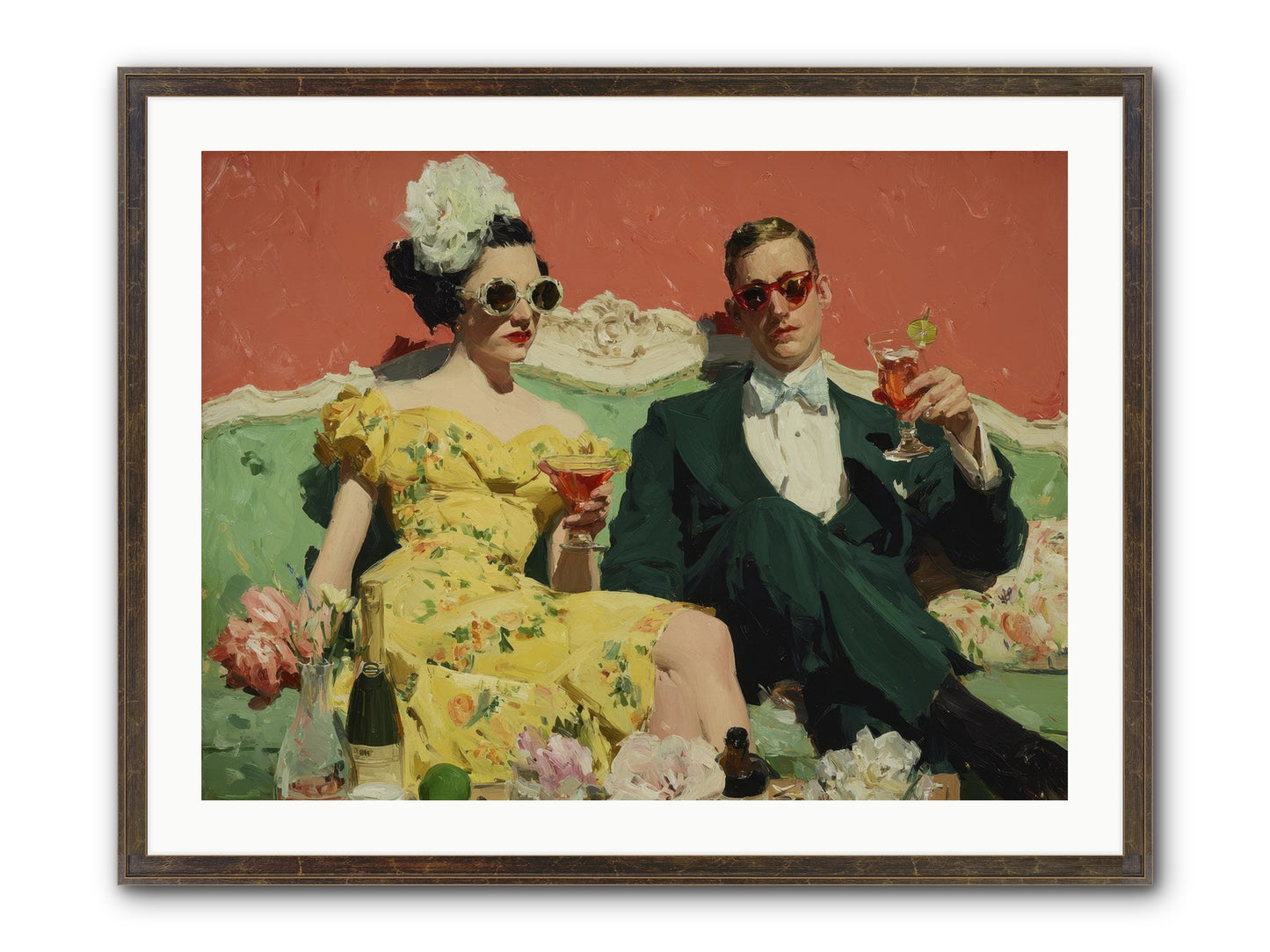 Best Company Framed Print - Slimwoods Black/Gold 32x24